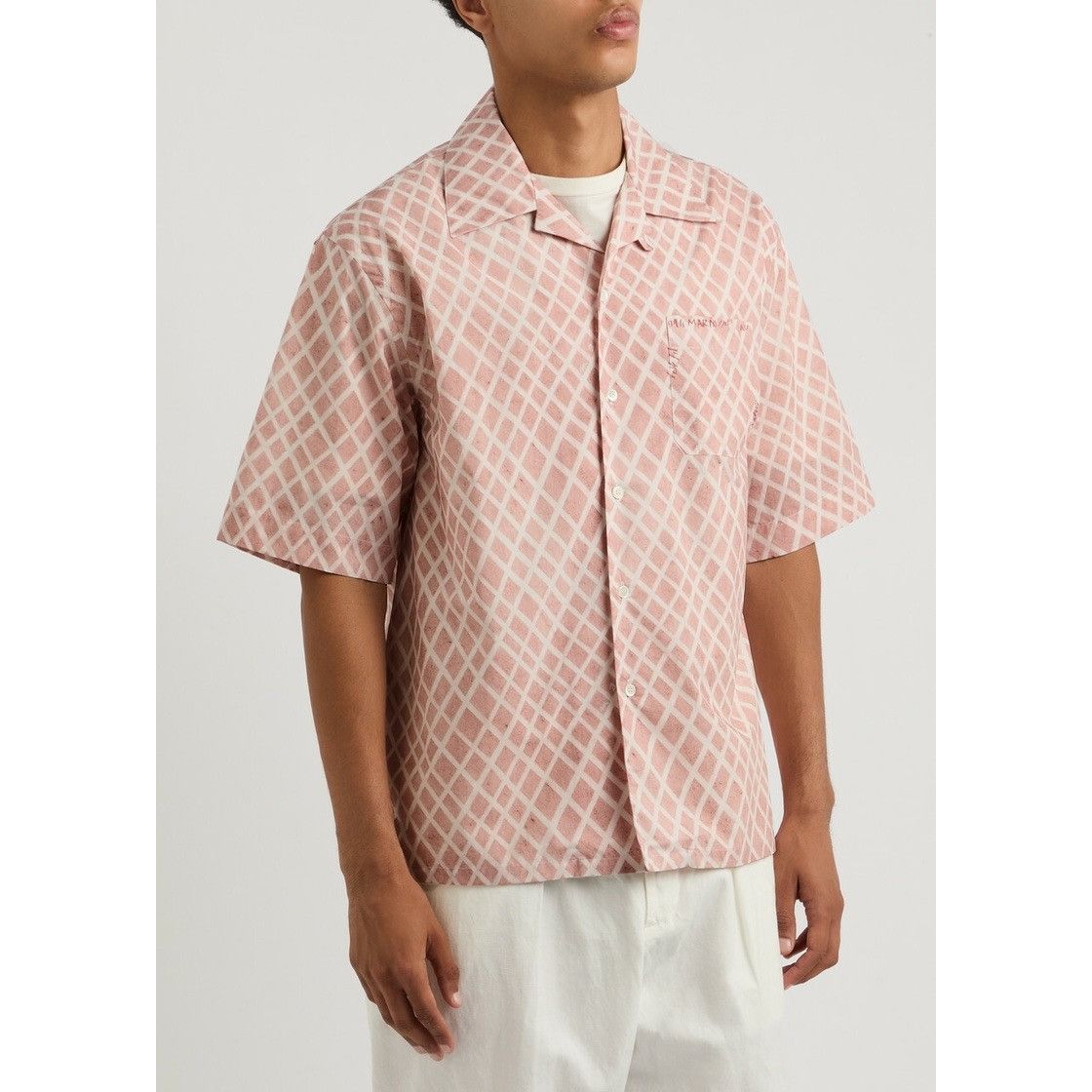 Marni Marni Printed Logo Cotton-poplin Shirt Pink Size US XL / EU 56 / 4 - 9 Thumbnail