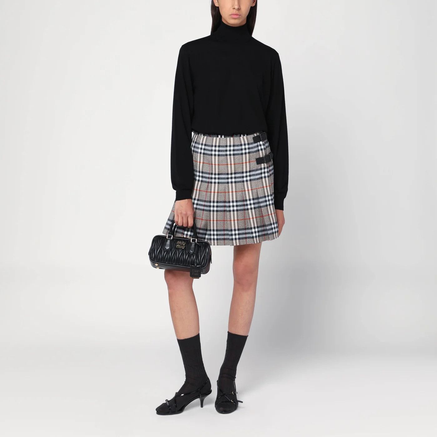Burberry o1d2blof0426 Wool Mini Skirt in Multicolor Size 28" / US 6 / IT 42 - 1 Thumbnail