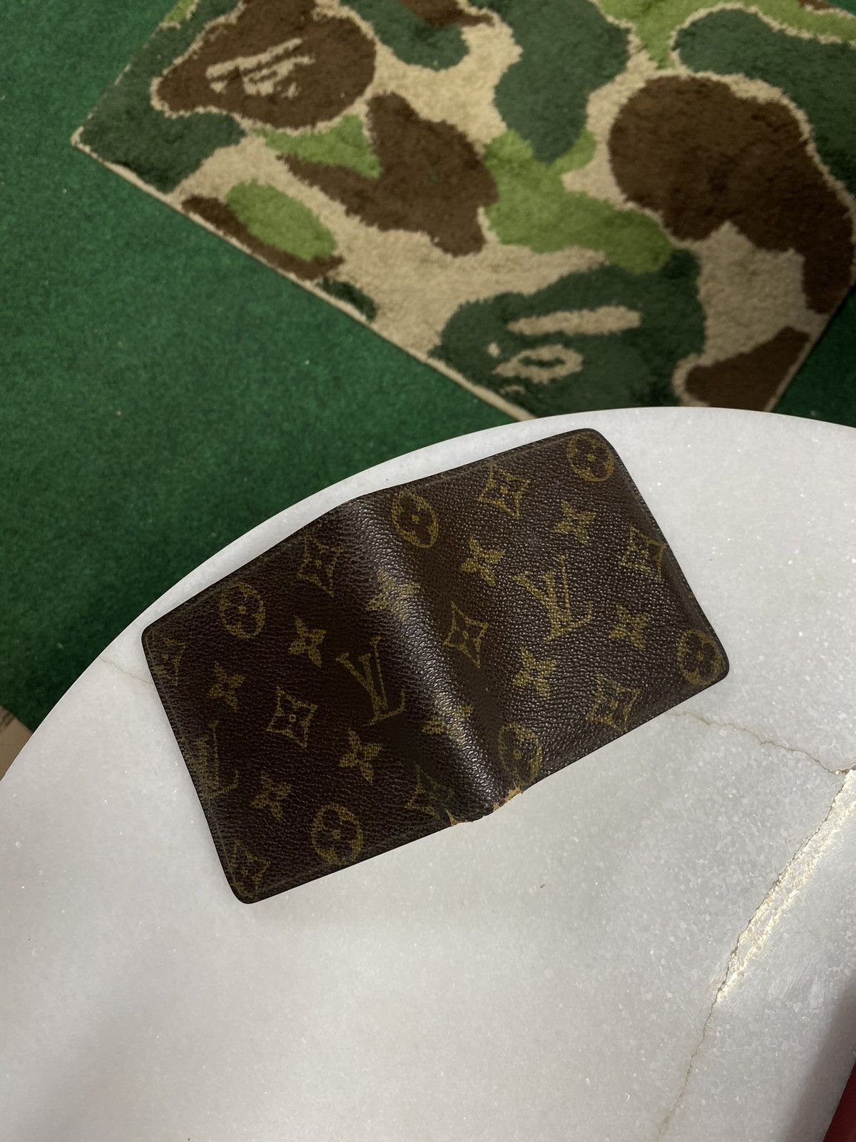 Louis Vuitton Monogram Brown Leather Bifold Wallet Preowned