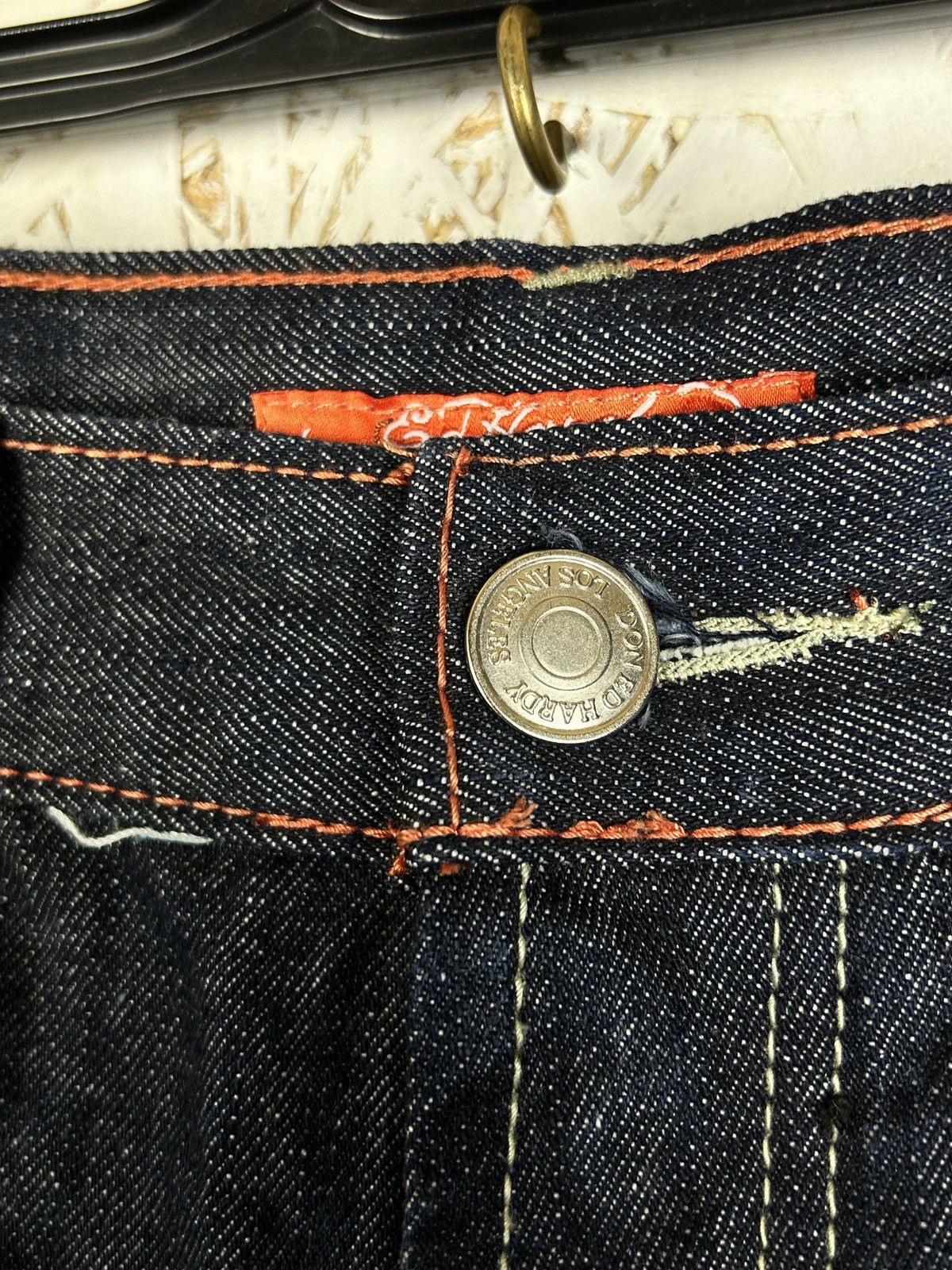 Ed Hardy Vintage 2008 Ed Hardy Audigier Love Dies Denim Jeans 36x32 Size US 36 / EU 52 - 8 Thumbnail