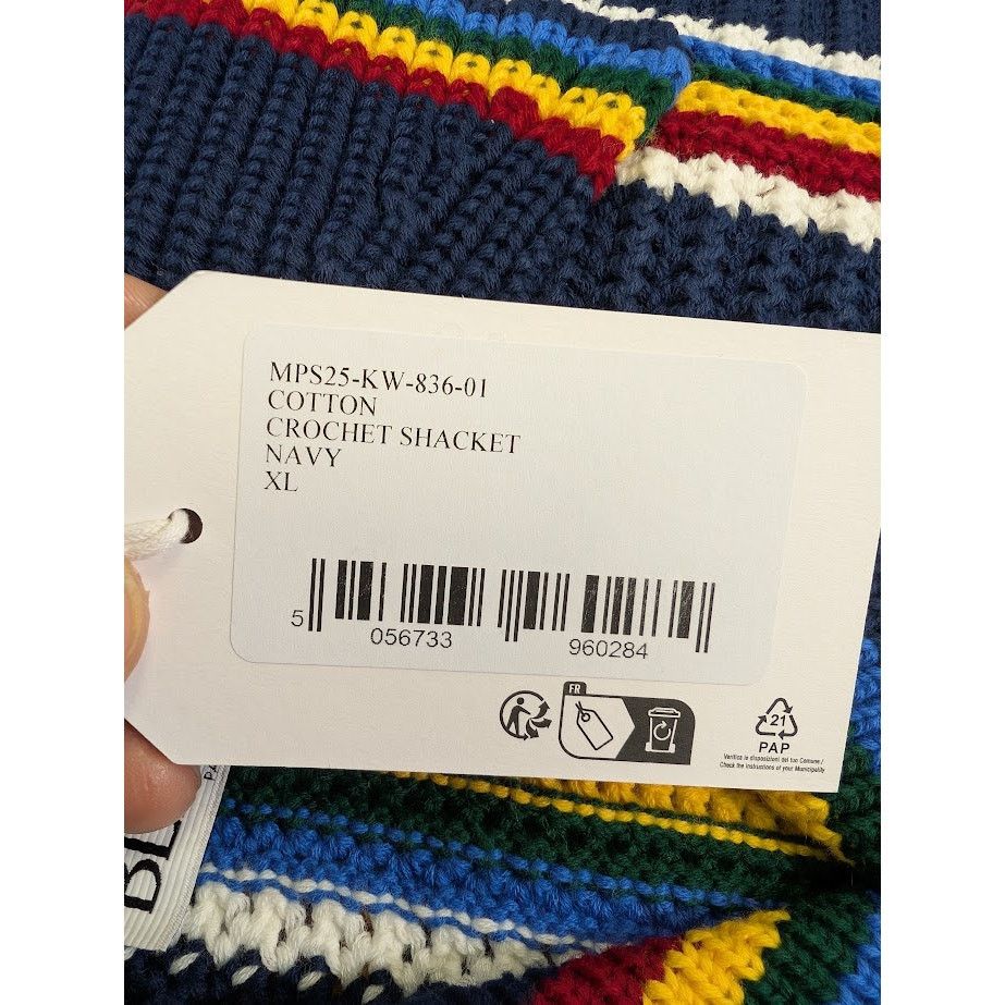 Casablanca o1rshd1 Q:2 / 555 / Cotton Crochet Shacket in Navy Size US XL / EU 56 / 4 - 14 Thumbnail