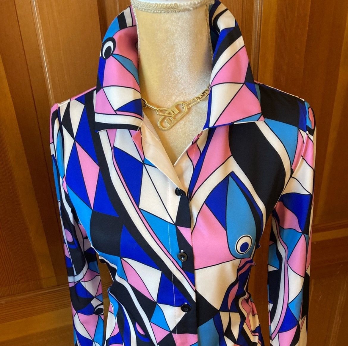 Designer × Other Nwt, Lavishly Paris Gorgeous Multicolored Artdeco Blouse Size M / US 6-8 / IT 42-44 - 8 Thumbnail