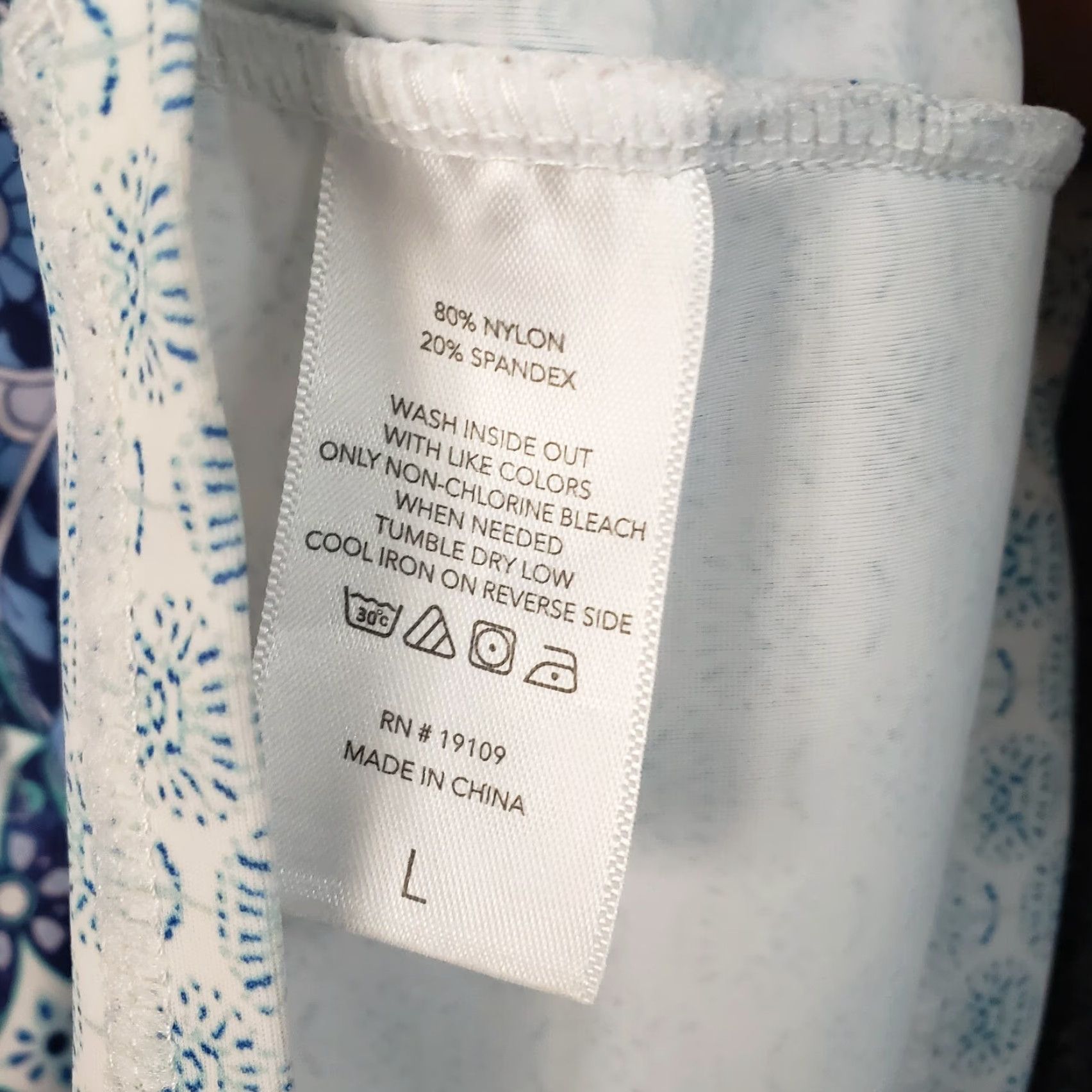 AQUA Aqua et Sol Womens Rashguard Top L Blue White Long Sleeve 1/2 Zip Nylon Blend Activewear Shirt Size L / US 10 / IT 46 - 5 Thumbnail