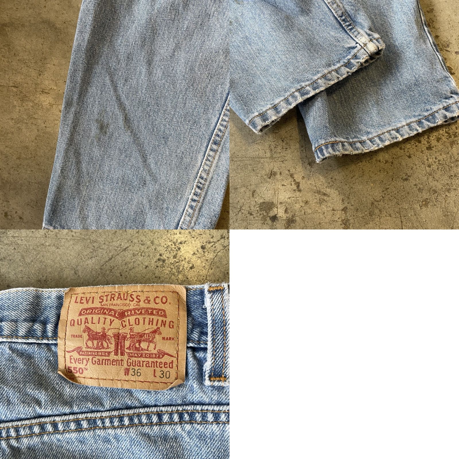 Levi's VINTAGE Levi's Jeans 550 Mens 36x30 Blue Relaxed Fit Straight Leg 90s Size US 36 / EU 52 - 8 Thumbnail