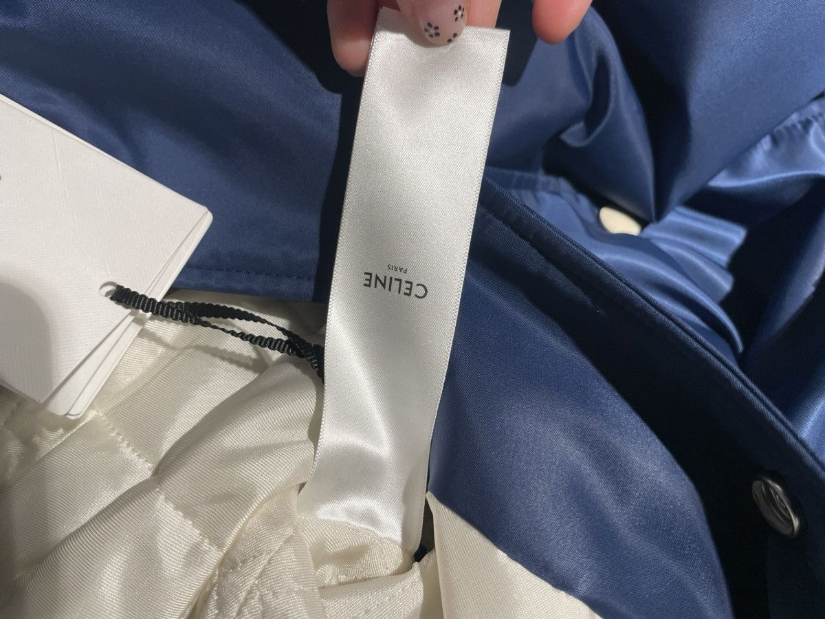 Celine Logo-Appliquéd Striped Satin Bomber Jacket Size US M / EU 48-50 / 2 - 6 Thumbnail
