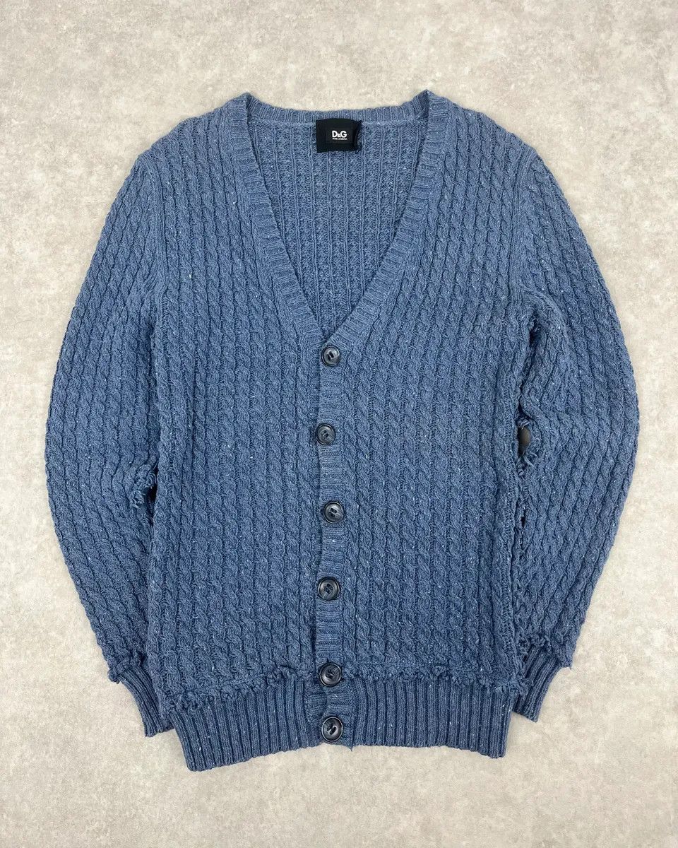 Dolce & Gabbana 2000s Dolce & Gabbana Blue Buttoned Cardigan Sweater Size US M / EU 48-50 / 2 - 1 Thumbnail