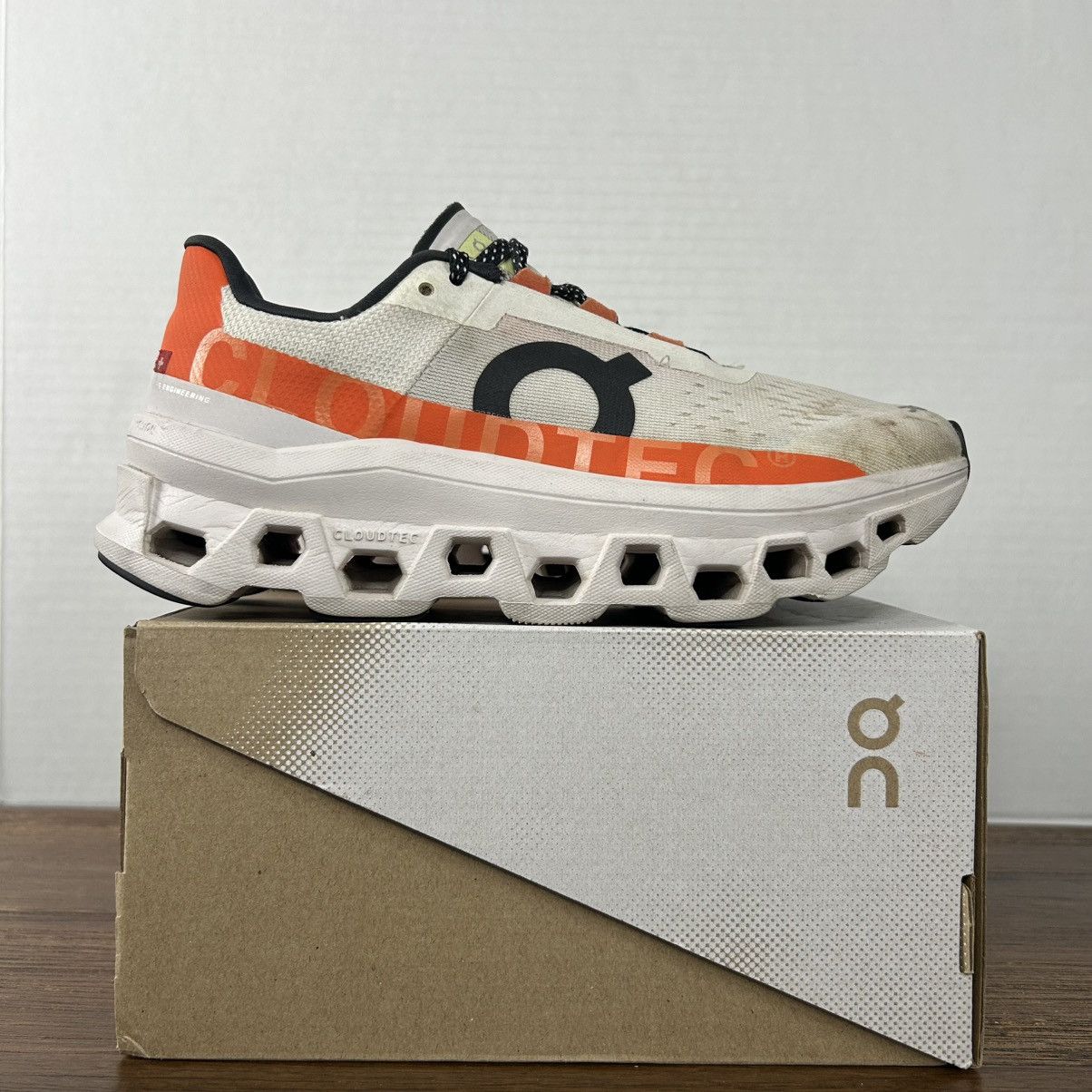 On On Running Cloudmonster Undyed-White Falme Women’s Size 7.5 Size US 7.5 / IT 37.5 - 1 Thumbnail