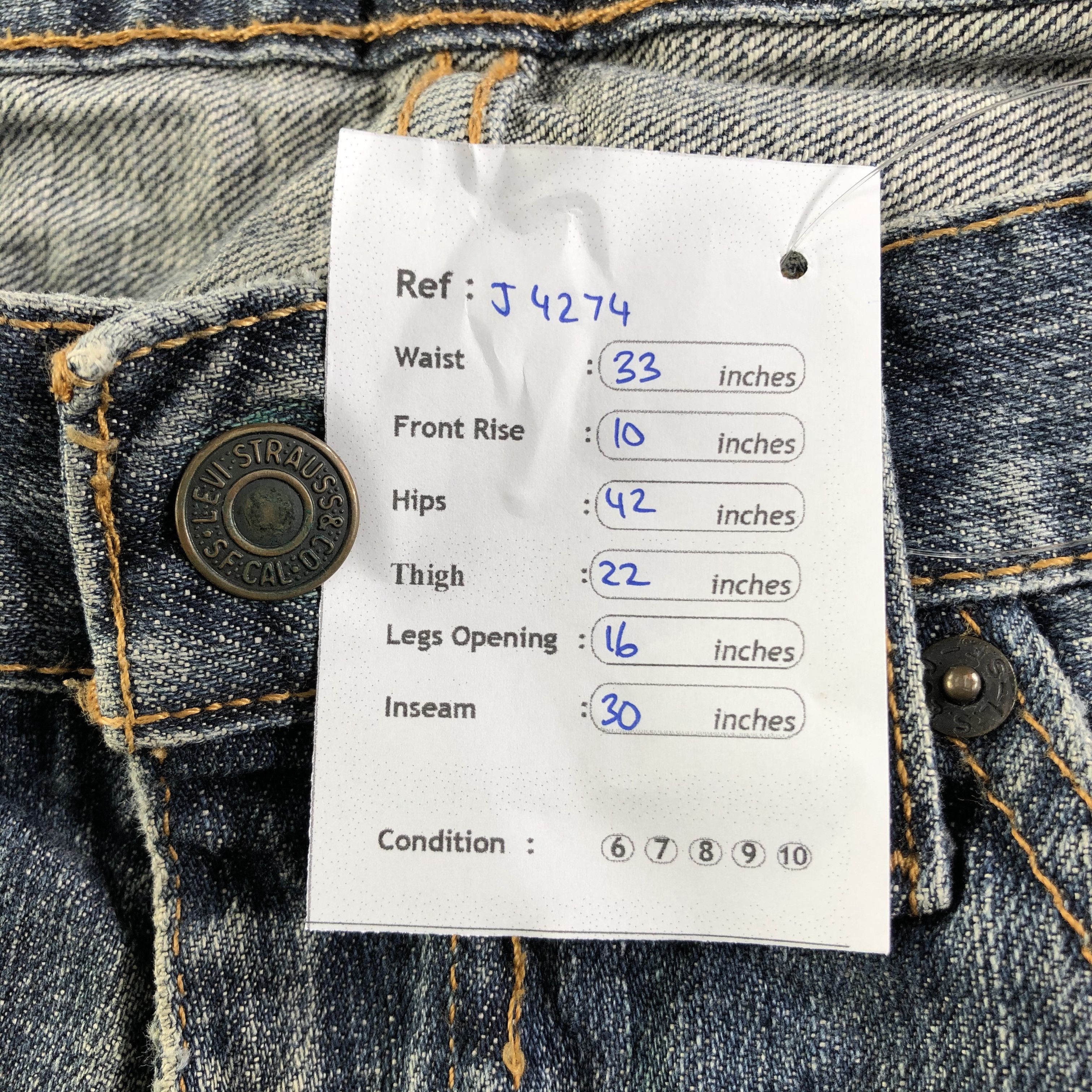 Levi's Vintage Levis 559 Jeans-J4274 Size US 33 - 12 Thumbnail