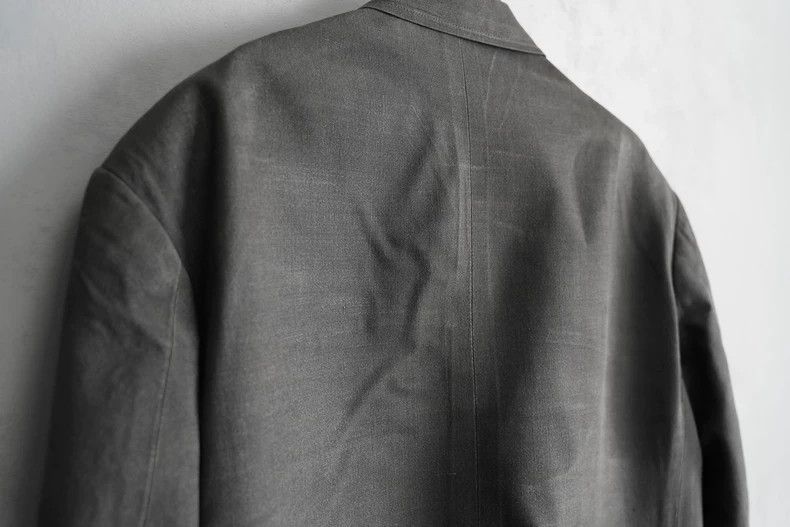 Yohji Yamamoto Yohji Yamamoto Yohji Yamamoto 91SS Gray Silk Jacket Size US M / EU 48-50 / 2 - 3 Thumbnail