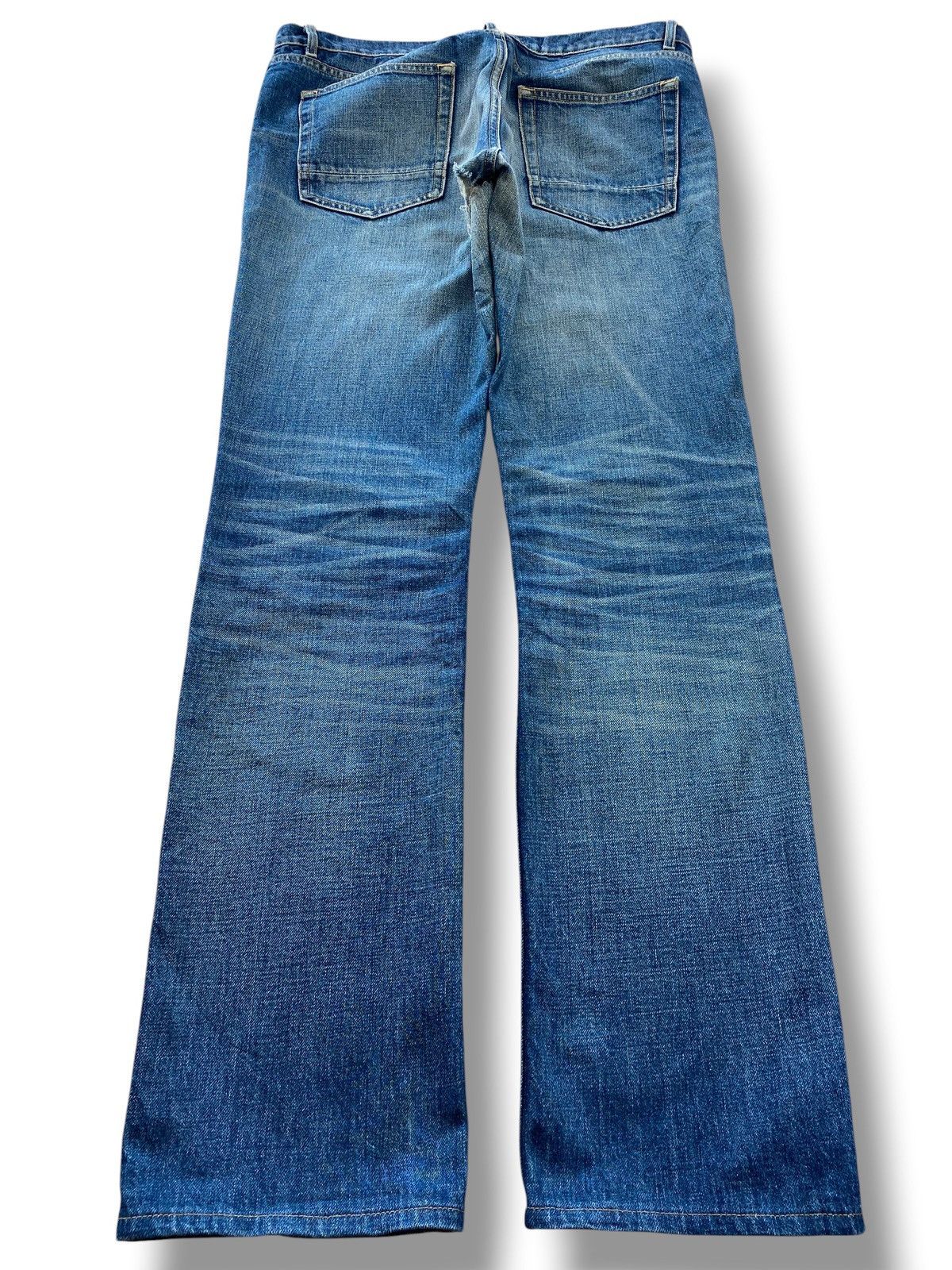 Golden Goose Golden Goose Faded Blue Wash Whiskered Straight Leg Jeans Size US 32 / EU 48 - 3 Thumbnail