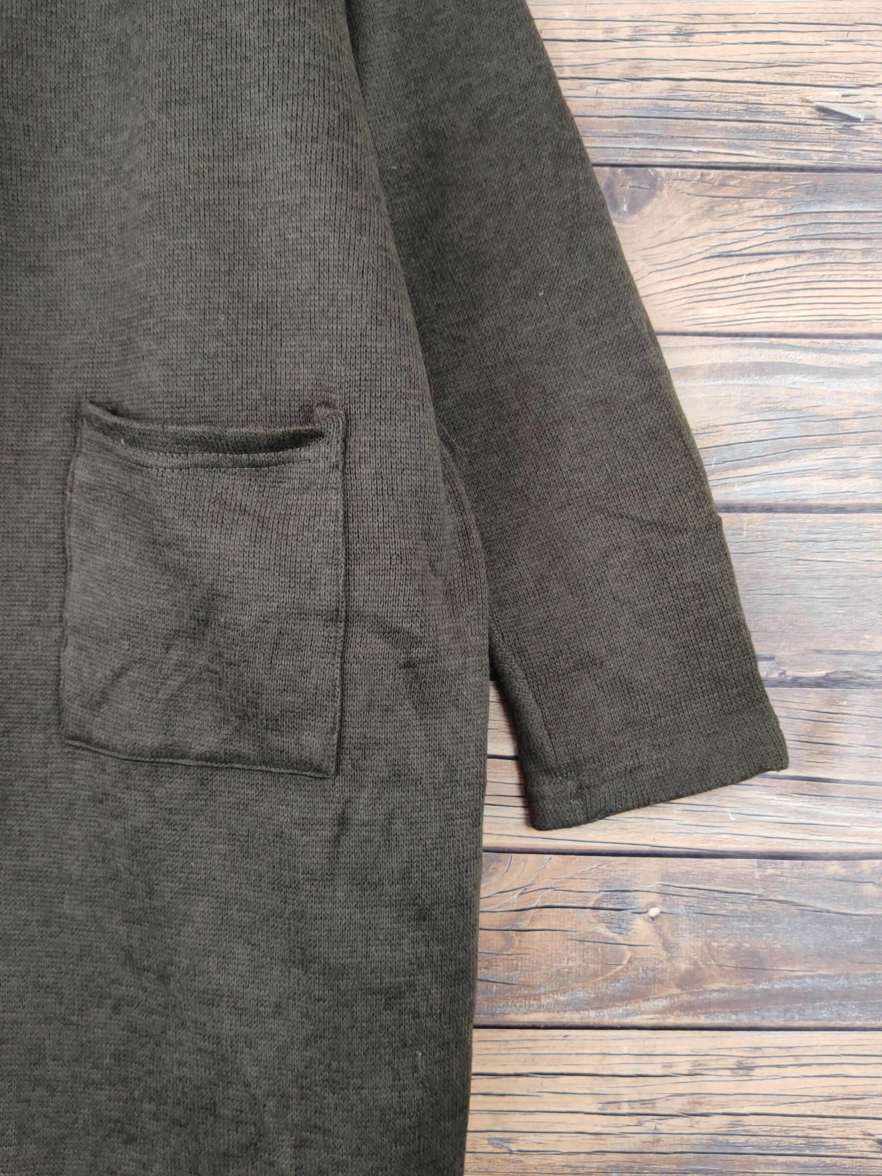 Homespun Knitwear × Japanese Brand Designer 🔥Citrine Chakra Olive Knitwear Hoodie Cardigan Size M / US 6-8 / IT 42-44 - 6 Thumbnail