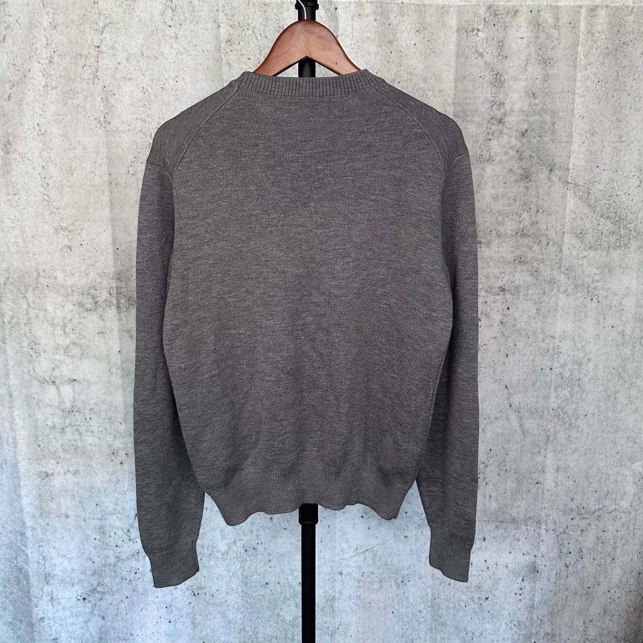 AMI ami paris gray wool sweater with heart logo Size US M / EU 48-50 / 2 - 2 Thumbnail