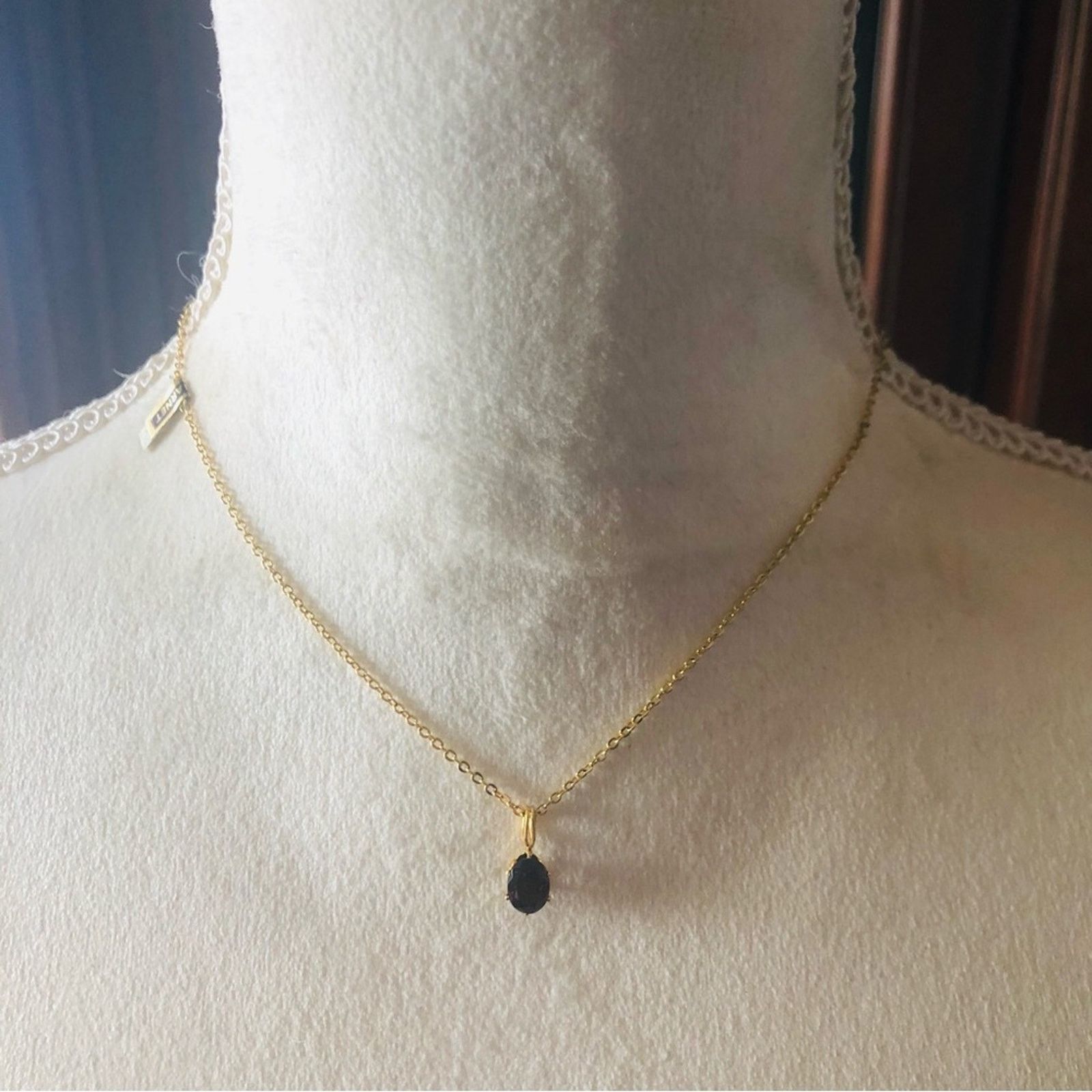 Vintage Vintage genuine garnet gold plated rolo chain necklace NWT Size ONE SIZE - 5 Thumbnail