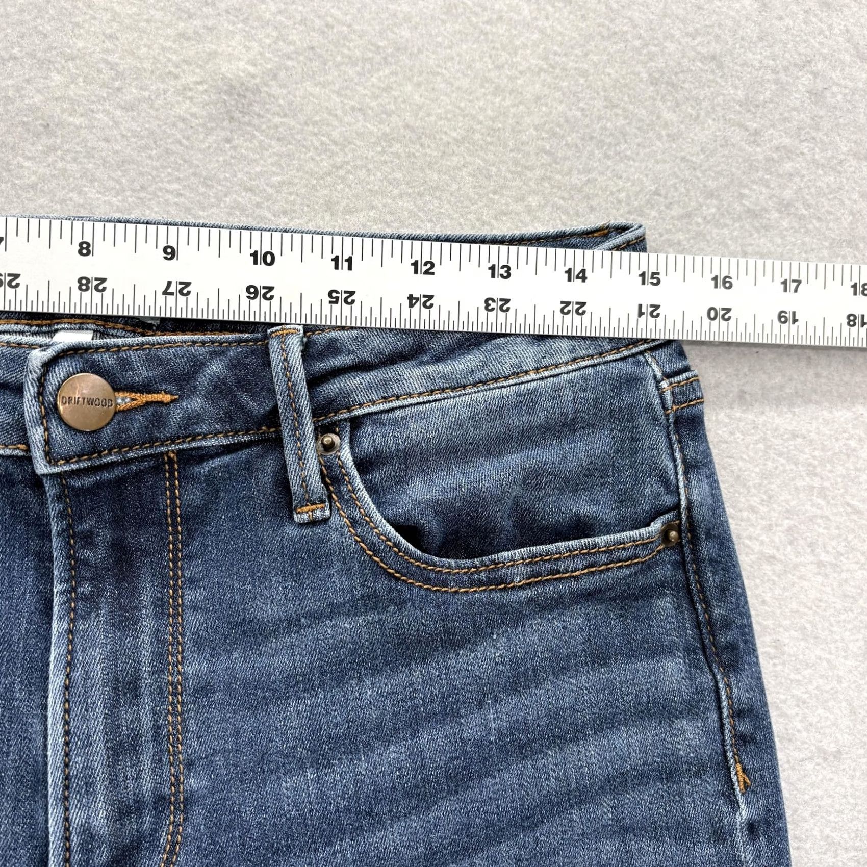 Vintage Driftwood Jeans Womens 29 Blue Med Wash Mid Rise Skinny Stretch Preppy Size 29" - 5 Thumbnail