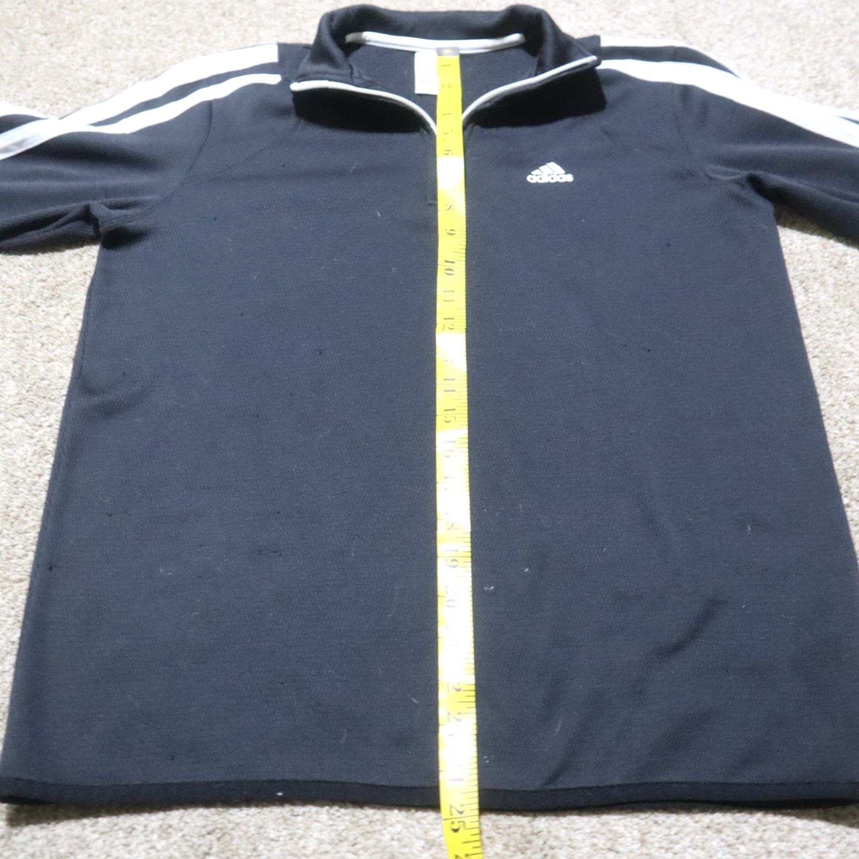 Adidas Adidas Sweater Shirt Mens XL Black White Stripe 1/4 Zippered Track Multicolor Pullover Size US XL / EU 56 / 4 - 6 Thumbnail