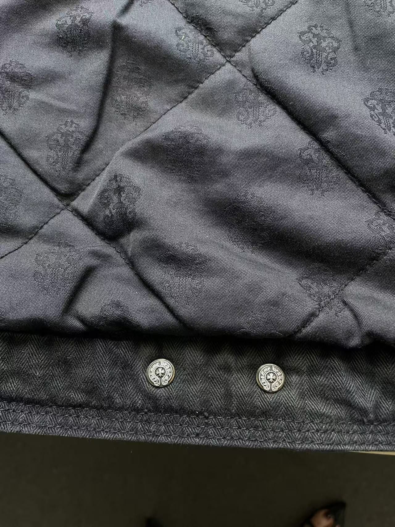 Chrome Hearts Chrome Hearts Black Wash Denim Dagger Zip Jacket Size US L / EU 52-54 / 3 - 13 Thumbnail