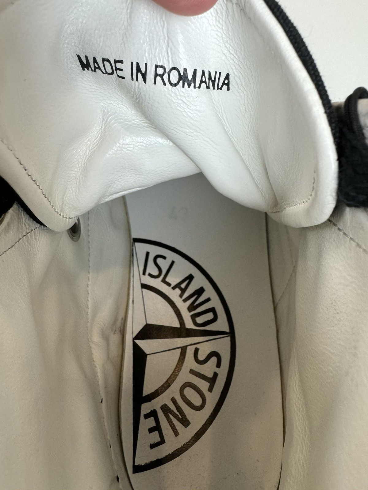 Stone Island Stone island leather tissue trainers high top sneakers 43 Size US 9.5 / EU 42-43 - 19 Thumbnail