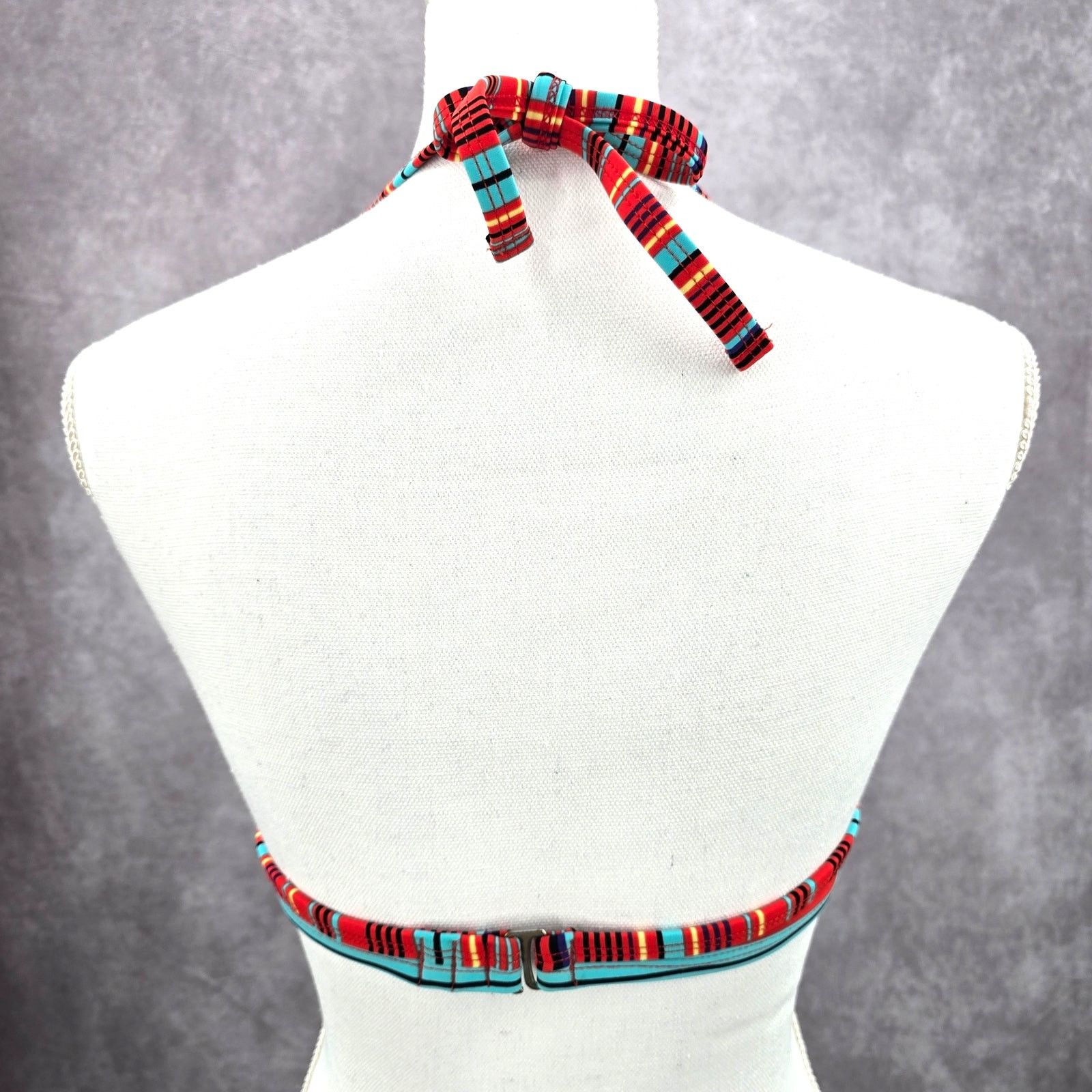 Other Xhilaration Red Blue Stripe Padded String Wired Bikini Top M Size ONE SIZE - 3 Thumbnail