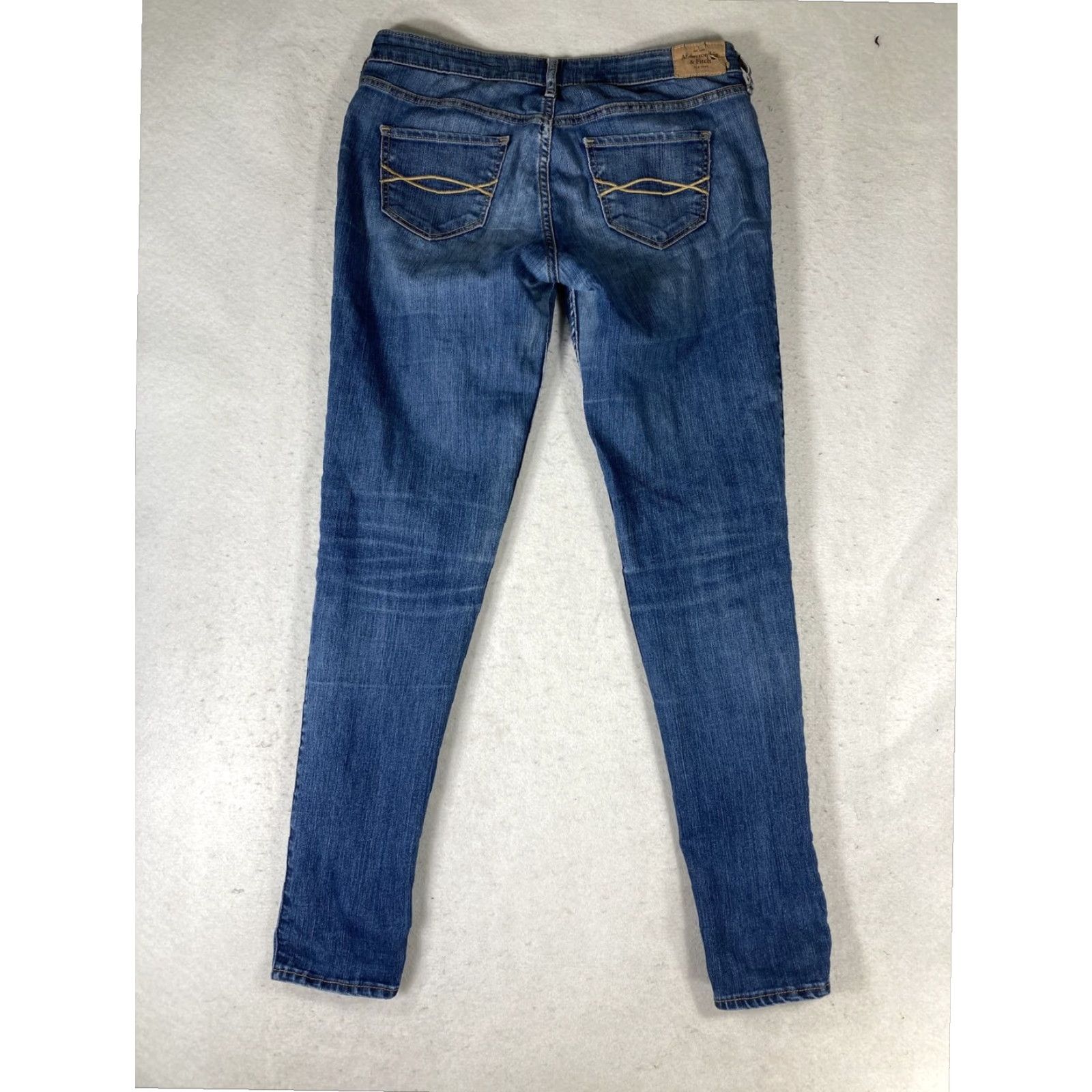 Abercrombie & Fitch Abercrombie Fitch Womens Skinny Jeans 4R Medium Wash Blue Size 32" / US 10 / IT 46 - 2 Thumbnail