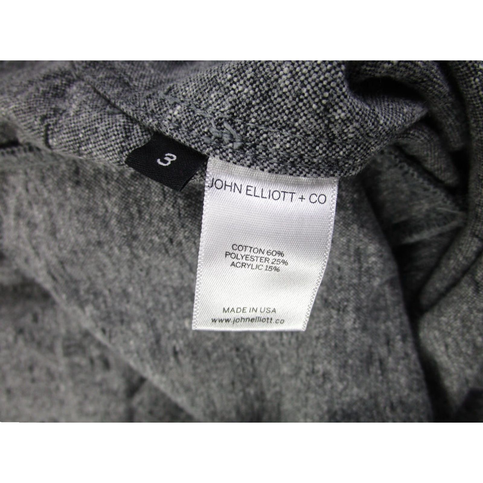 John Elliott John Elliott Shirt Mens M Gray Tweed Flannel Snap Button Shacket Indie Made in United States Size US M / EU 48-50 / 2 - 7 Thumbnail