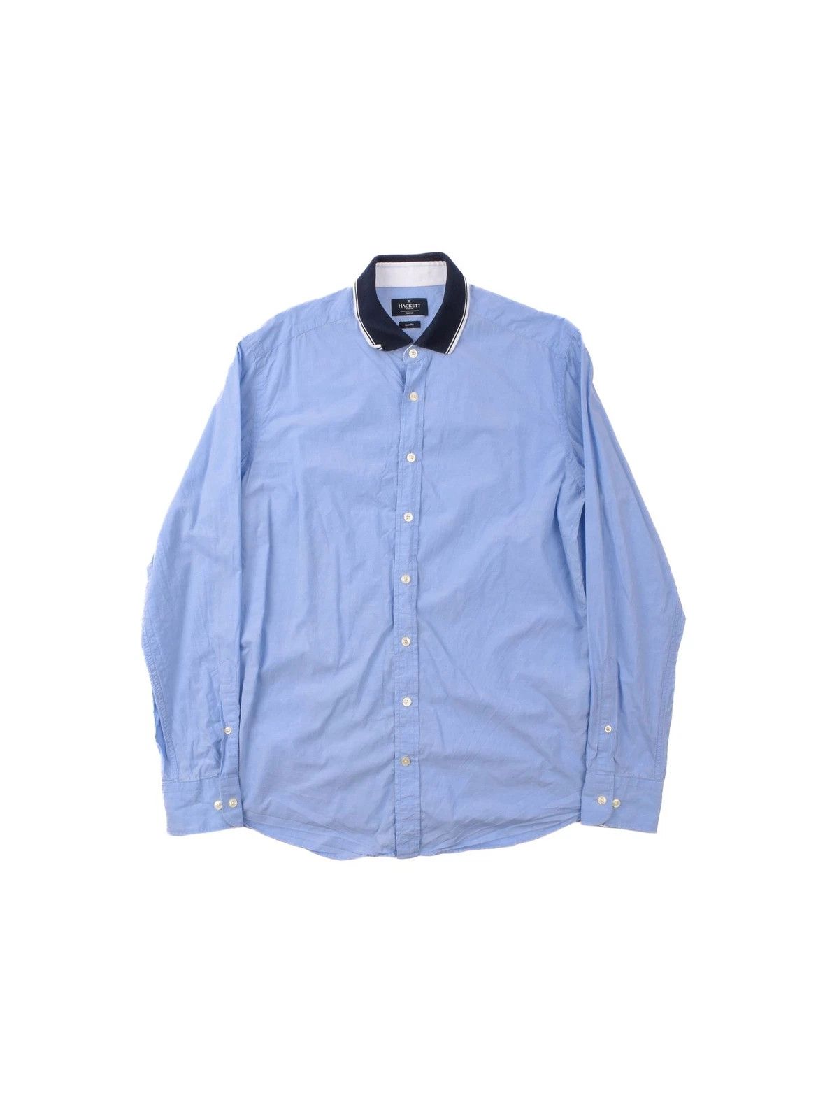 Hackett Hackett London Slim Fit Knit Collar Long Sleeve Cotton Shirt Size US L / EU 52-54 / 3 - 1 Thumbnail