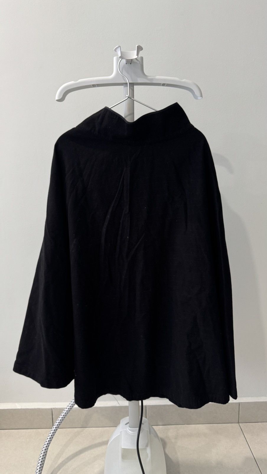 Yohji Yamamoto Yohji Yamamoto Black Wide Cotton Skirt Size 27" / US 4 / IT 40 - 7 Thumbnail