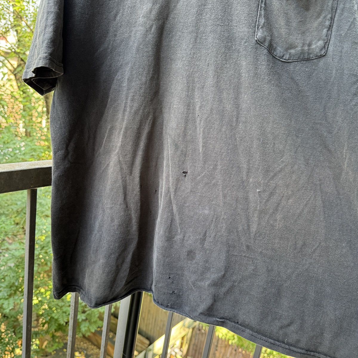 Vintage Thrashed Faded Distressed Black Shirt ERD Grunge Chrome Size US XXL / EU 58 / 5 - 9 Thumbnail