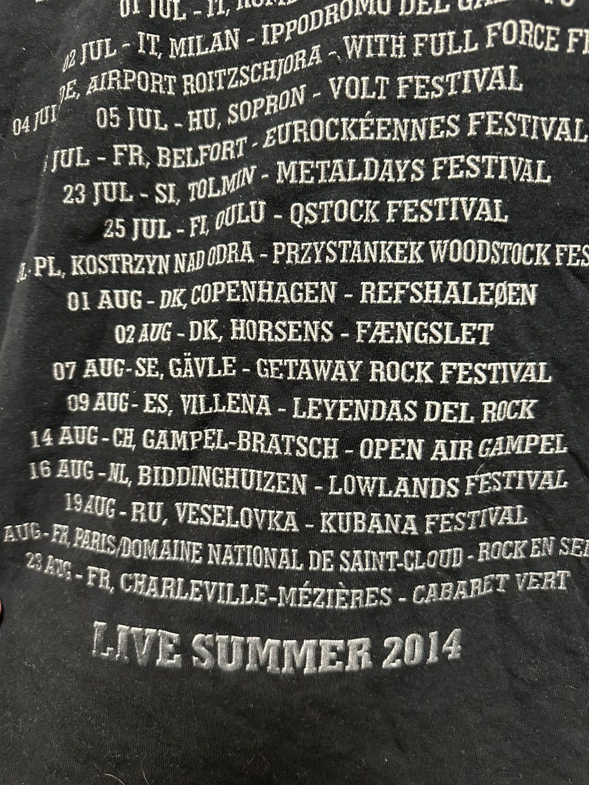 Band Tees Volbeat Rock Band Summer Live 2014 T-Shirt In Black Size US L / EU 52-54 / 3 - 7 Thumbnail