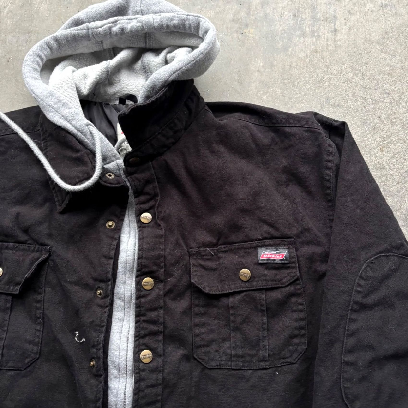 Dickies Dickies Mens XL Black Canvas Work Jacket Quilted Lined Chore Coat Spin: Satin? (Note: Original contains Adidas product line conflicting; excluded) Size US XL / EU 56 / 4 - 8 Thumbnail
