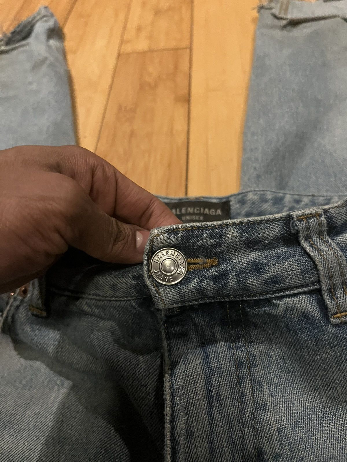 Balenciaga Balenciaga FW22 Light Blue Baggy Denim Size US 30 / EU 46 - 5 Thumbnail