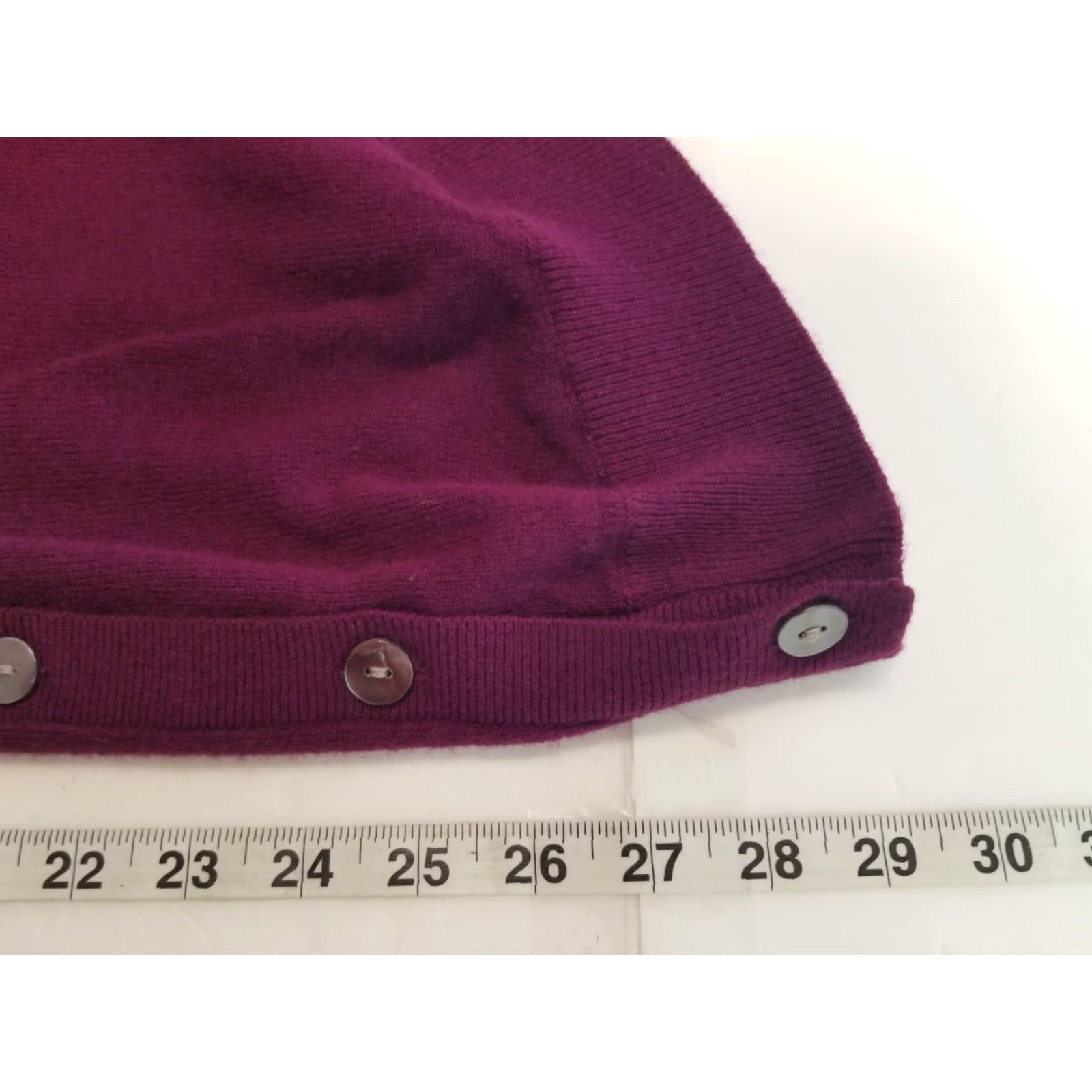 Jigsaw Jigsaw Jumper Bourgundy Knit Long Sleeve Back Button Up Burgundy L Women Size L Wool Blend 3/4 Sleeve Size L / US 10 / IT 46 - 6 Thumbnail
