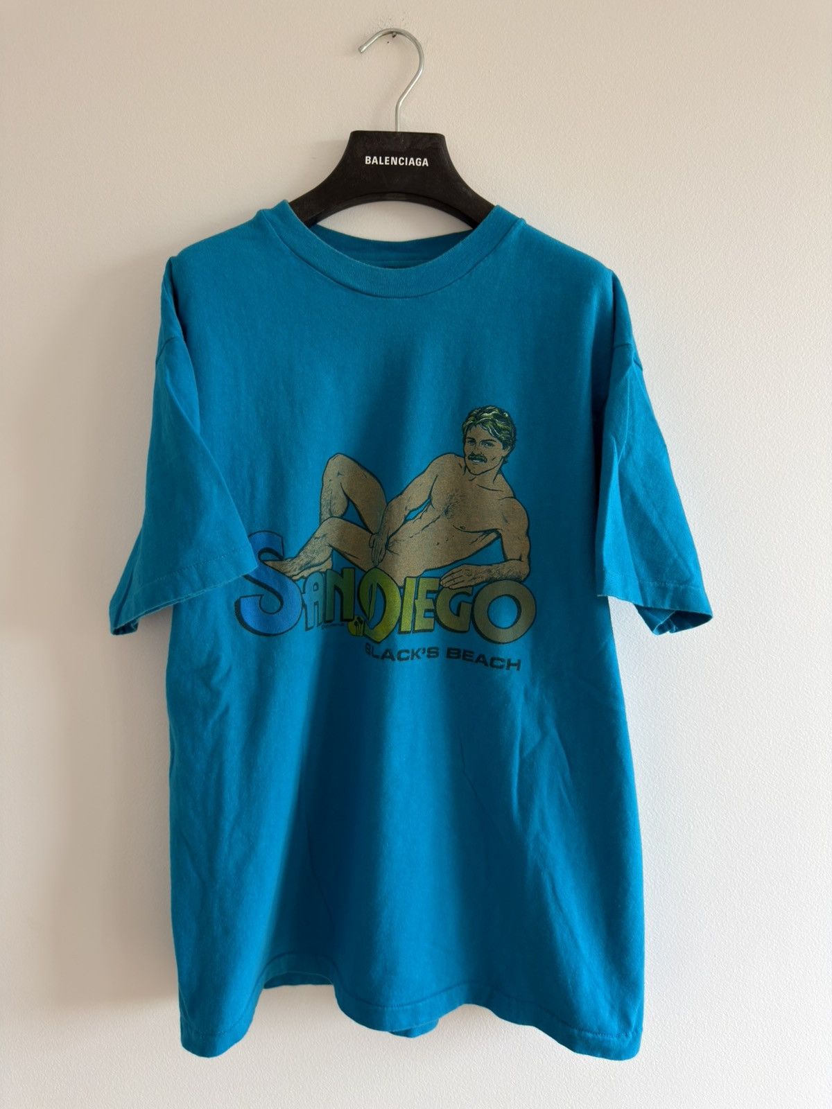 Vintage *RARE* 1983 80s SAN DIEGO BLACK’S BEACH NUDE NAKED DUDE TEE Size US L / EU 52-54 / 3 - 1 Thumbnail