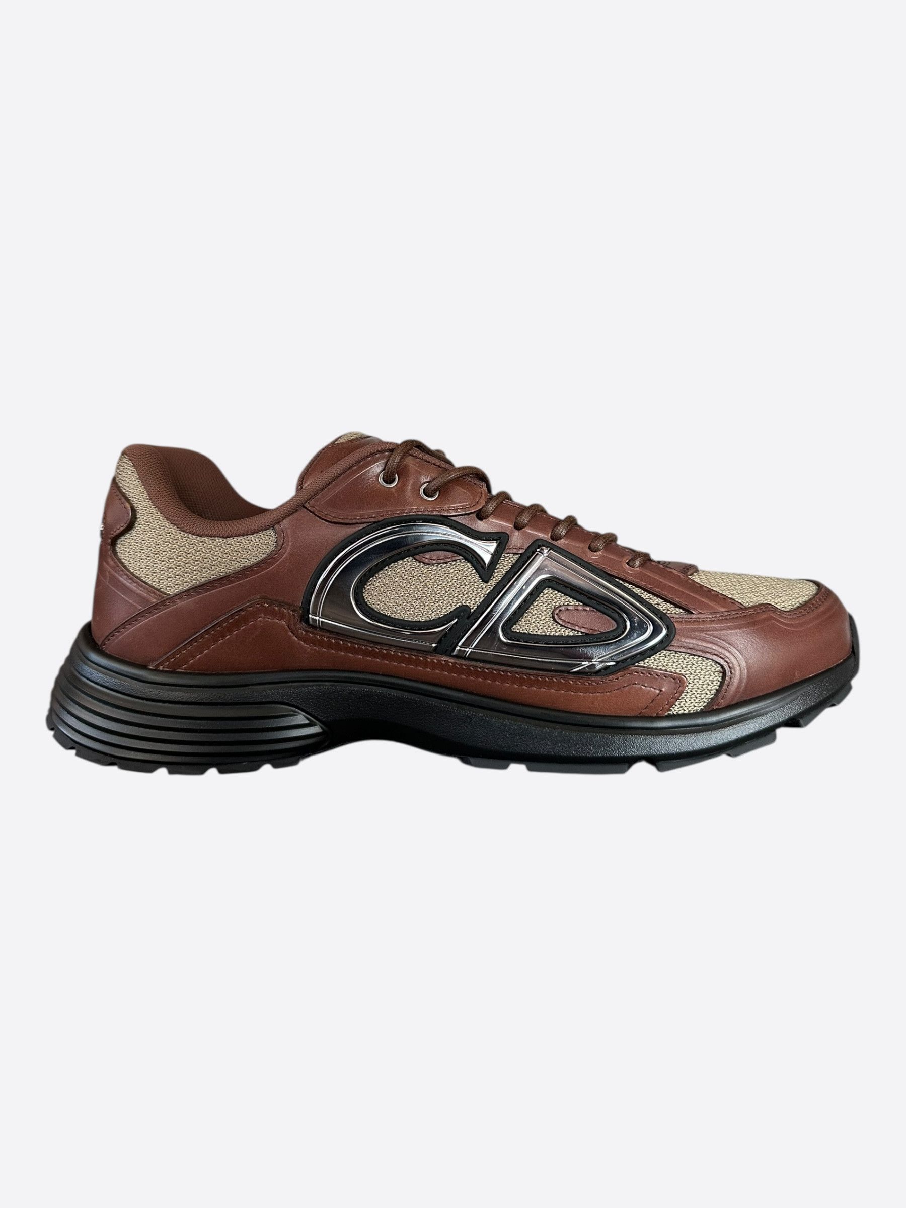 Dior Dior Brown & Black Leather B30 Sneakers Size US 12 / EU 45 - 1 Thumbnail