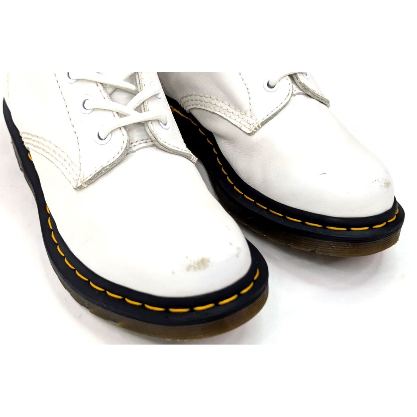 Dr. Martens VINTAGE Dr. Martens 1460 Pascal Women's 7 White AirWair Combat Boots Lace-Up Ankle Boots 8-Eye Punk Grunge 80s 90s Womens Size US 7 / IT 37 - 4 Thumbnail