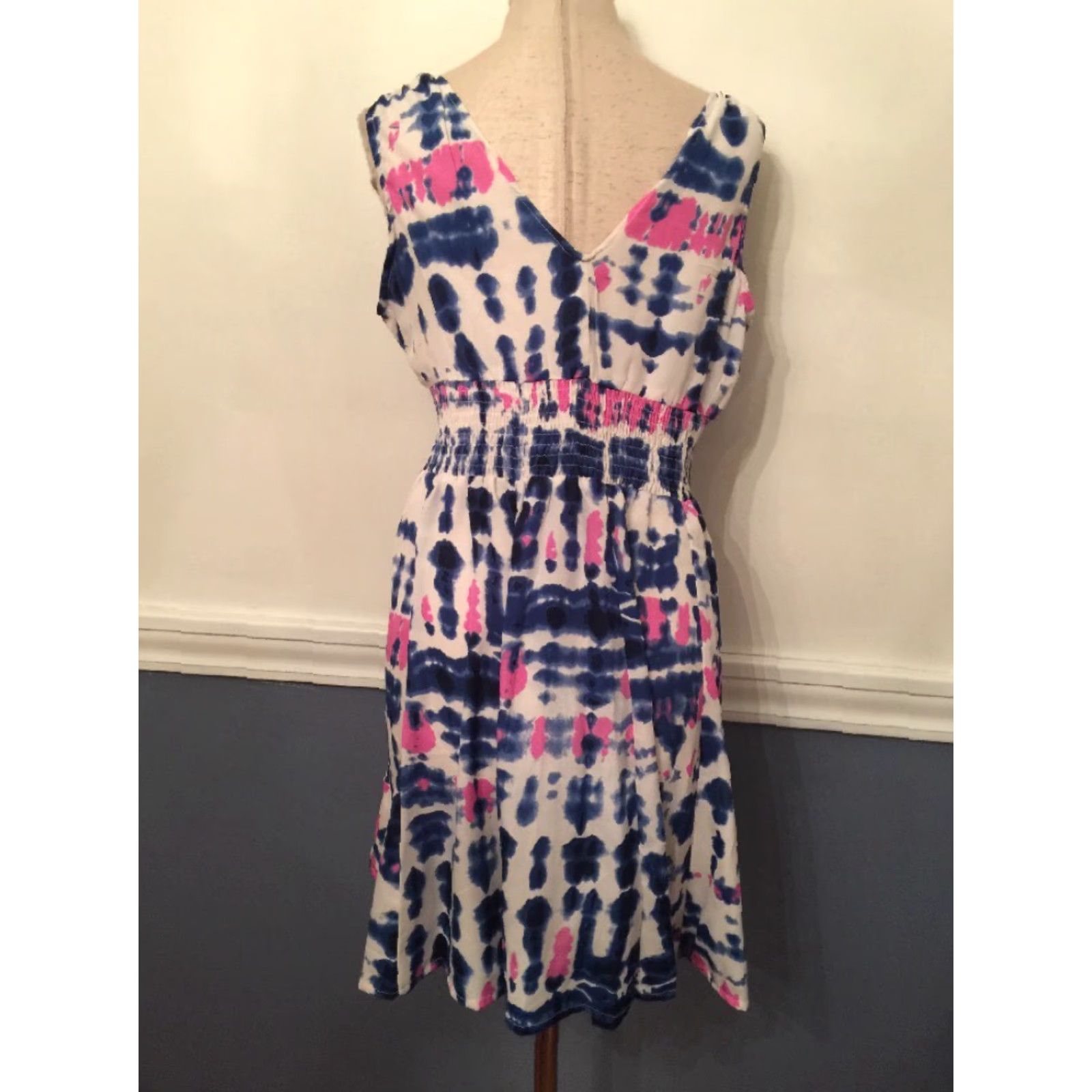 Vintage Lazy Daisy Sundress Retro Tie Dye Print Large New NWT Style DK-27 Size L / US 10 / IT 46 - 4 Thumbnail