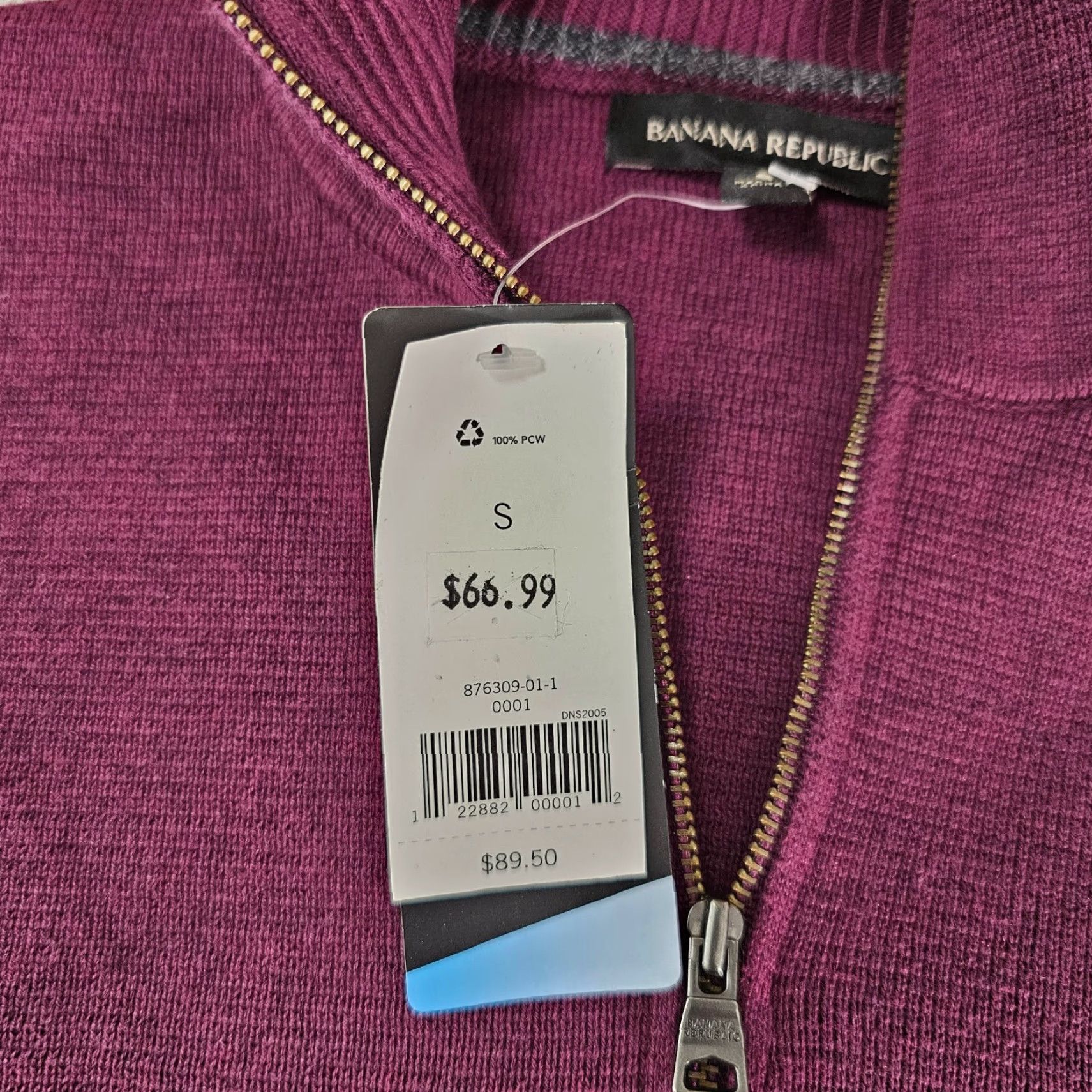 Banana Republic Banana Republic Sweater Mens Small 1/4 Zip Pullover Office Preppy Cotton Blend Red Knit Mock Neck Size US S / EU 44-46 / 1 - 4 Thumbnail