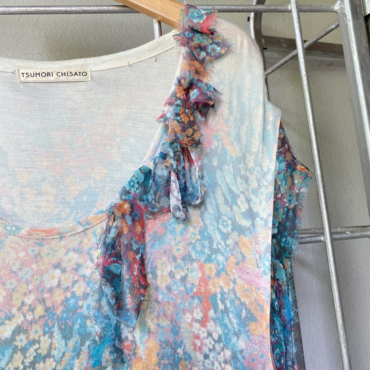 Tsumori Chisato Tsumori Chisato Floral Ruffle Strap Maxi Dress Size XS / US 0-2 / IT 36-38 - 9 Thumbnail