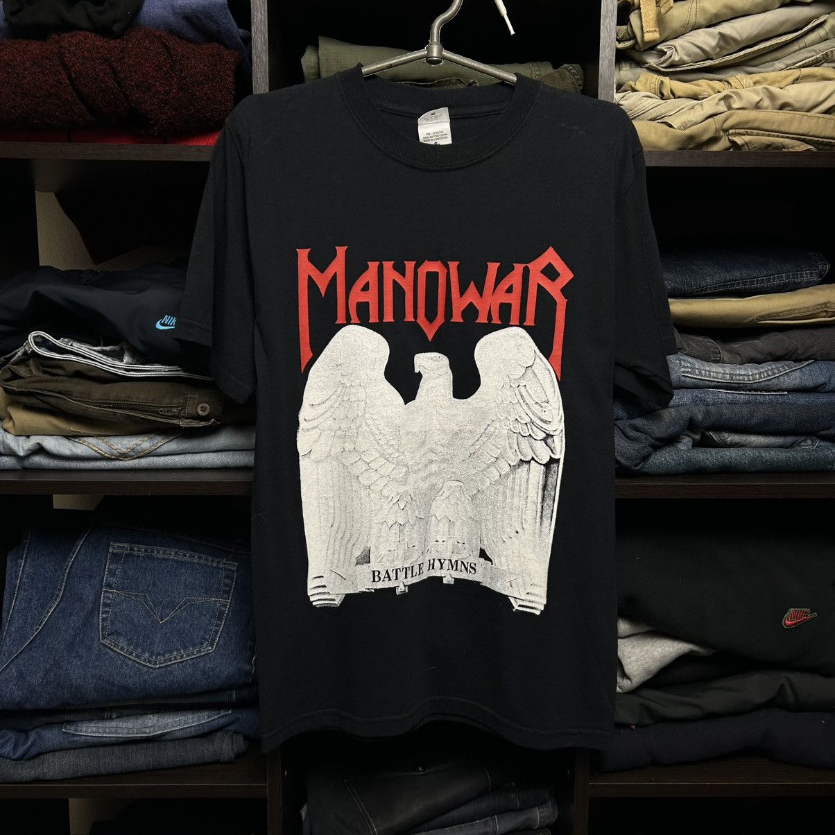 Band Tees Vintage Manowar Big Graphic Logo anvil 2000’s band tee Size US S / EU 44-46 / 1 - 1 Thumbnail