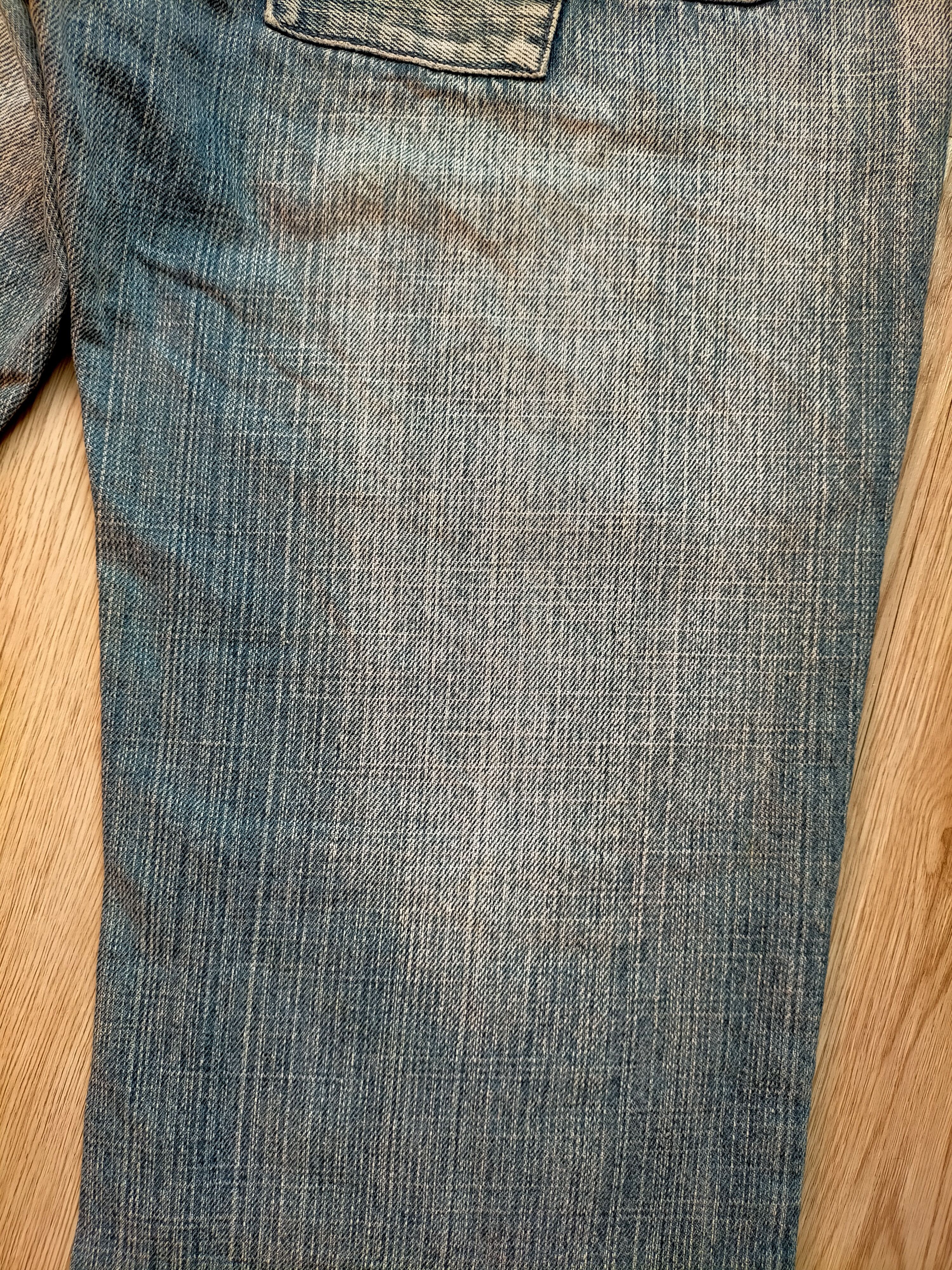 If Six Was Nine Flare Jeans Shaqiru Japan Patchwork Boot cut Blue Jeans Size US 31 - 15 Thumbnail
