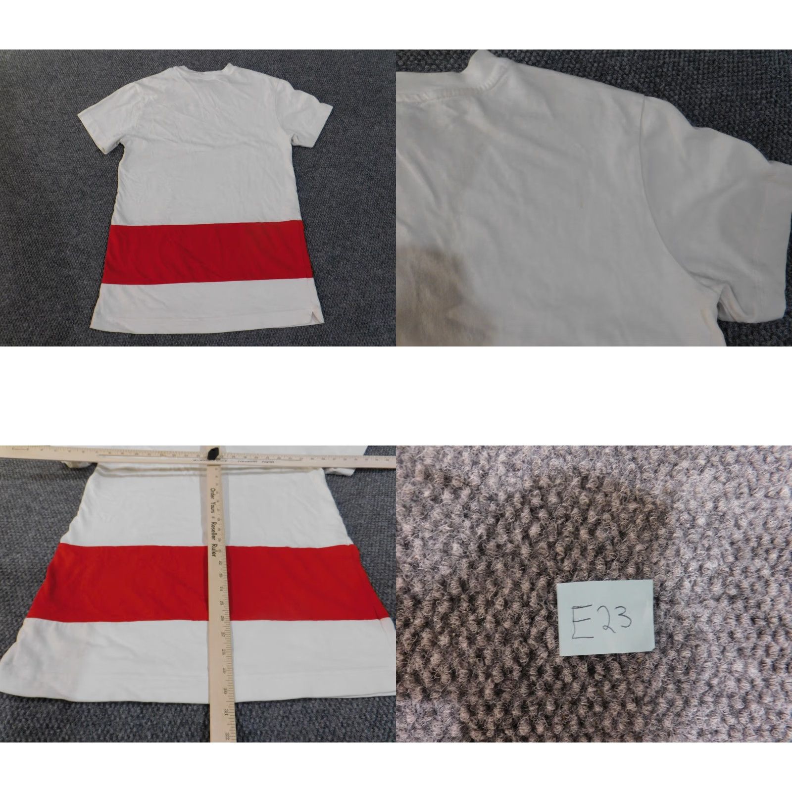 Nike Nike Shirt Mens S Retro Striped White Red Logo Swoosh Graphic Crew Neck Short Sleeve USA Size US S / EU 44-46 / 1 - 9 Thumbnail