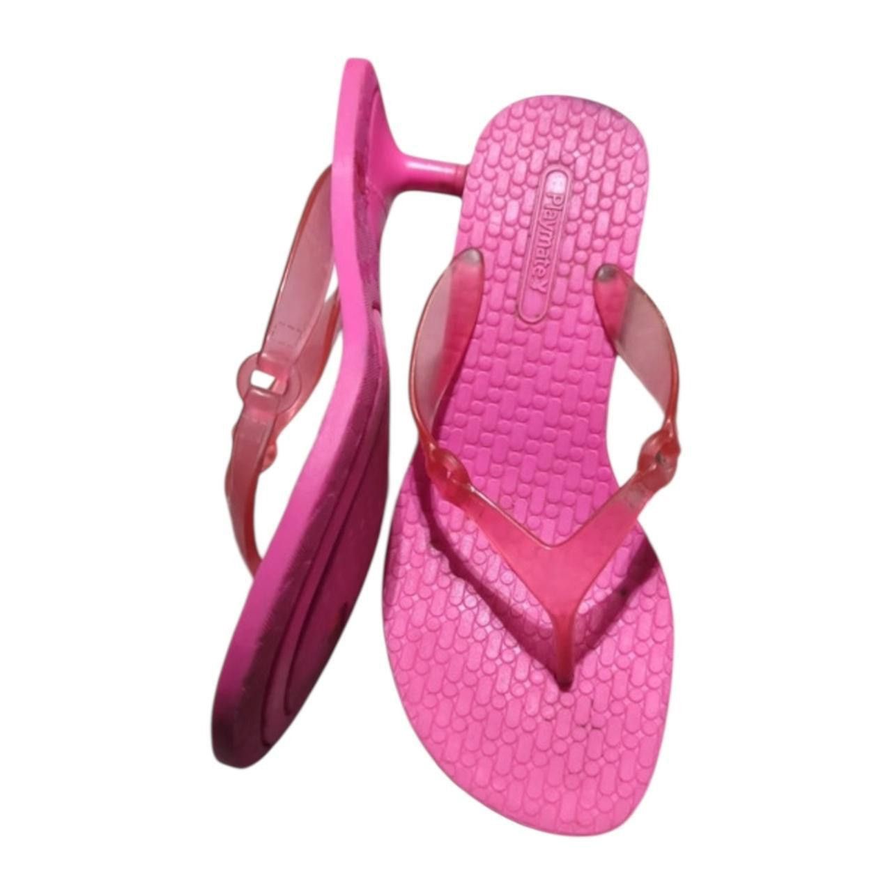 Other Vintage y2k hot pink kitten heeled flip flops Size US 7.5 / IT 37.5 - 1 Thumbnail