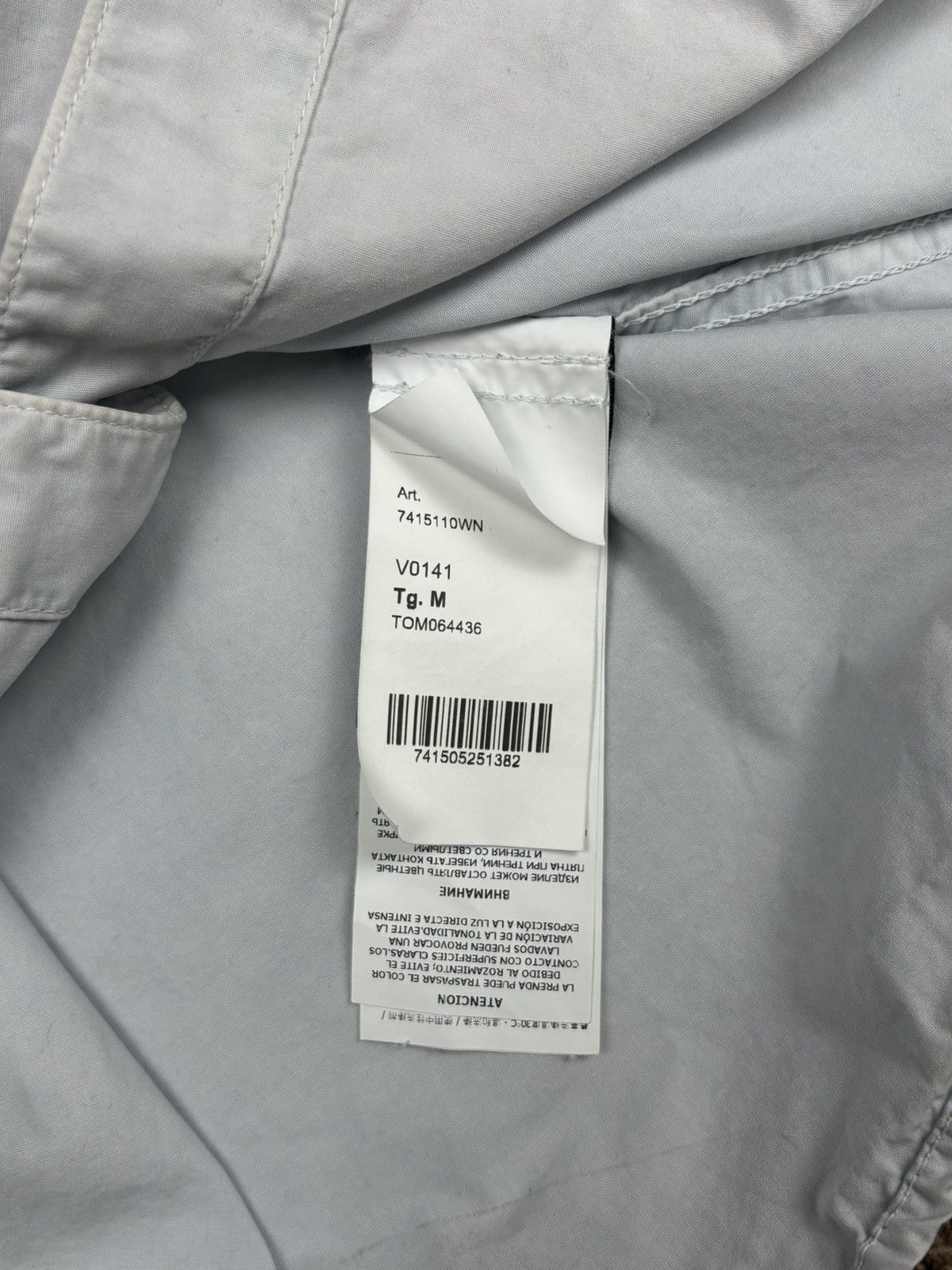 Stone Island Stone Island 2021 Pale Blue Cotton Overshirt - M Size US M / EU 48-50 / 2 - 10 Thumbnail