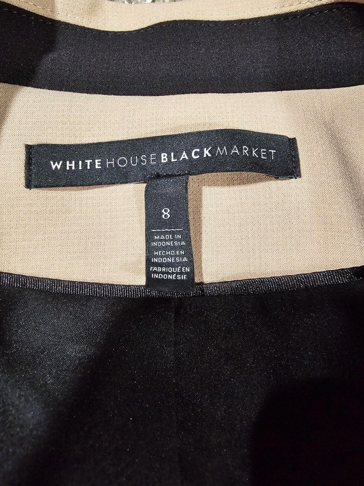 Designer White House Black Market Double Breasted Trophy Blazer Tan 8 Size M / US 6-8 / IT 42-44 - 3 Thumbnail
