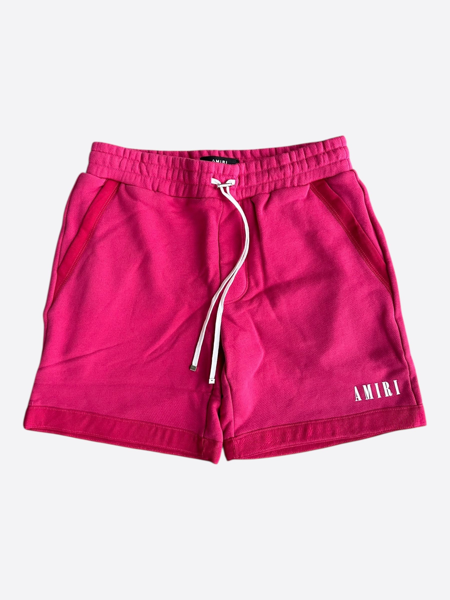 Amiri Amiri Pink & White Core Logo Shorts Size US 34 / EU 50 - 1 Thumbnail