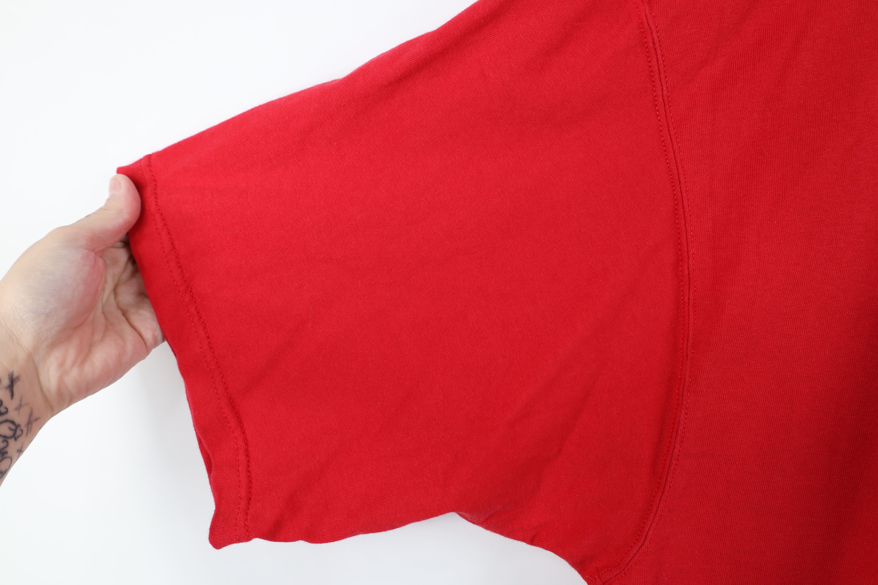Vintage Vintage 90s Streetwear Heavyweight Baggy T-Shirt Red Cotton Size US XL / EU 56 / 4 - 5 Thumbnail