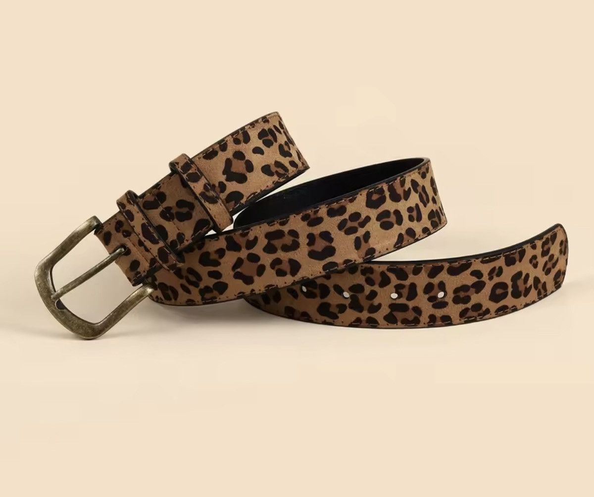Japanese Brand 2000s leopard cheetah print belt Size 32 - 6 Thumbnail