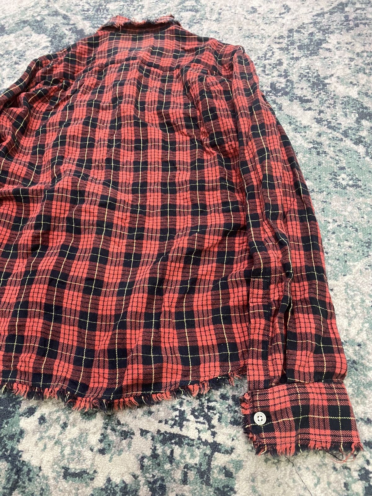 PPFM PPFM Distressed Design Flannel Button Up Shirt Size US L / EU 52-54 / 3 - 18 Thumbnail