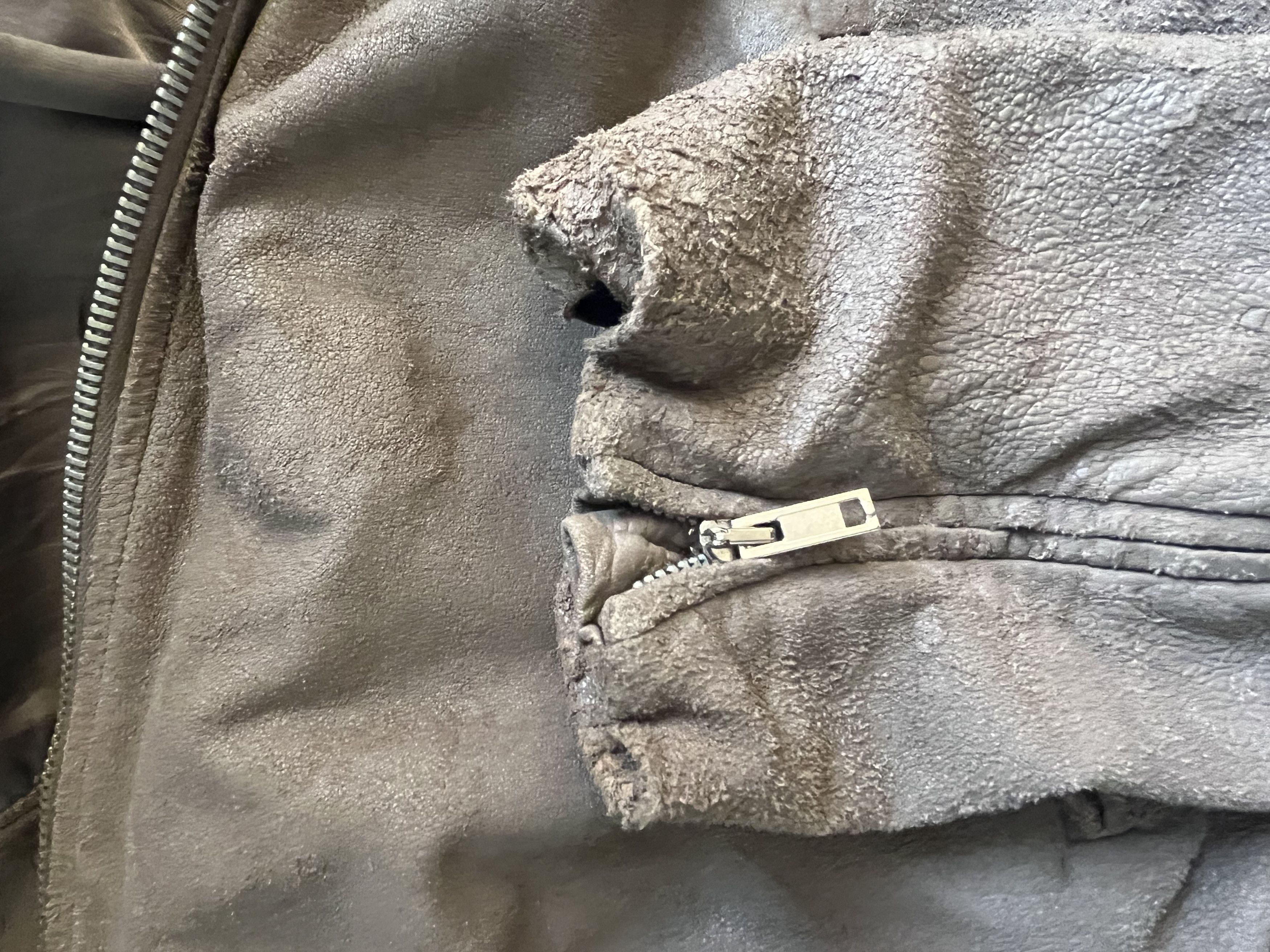 Rick Owens Rick Owens Blistered Cracked Lamb Leather Jacket Size US XXL / EU 58 / 5 - 12 Thumbnail