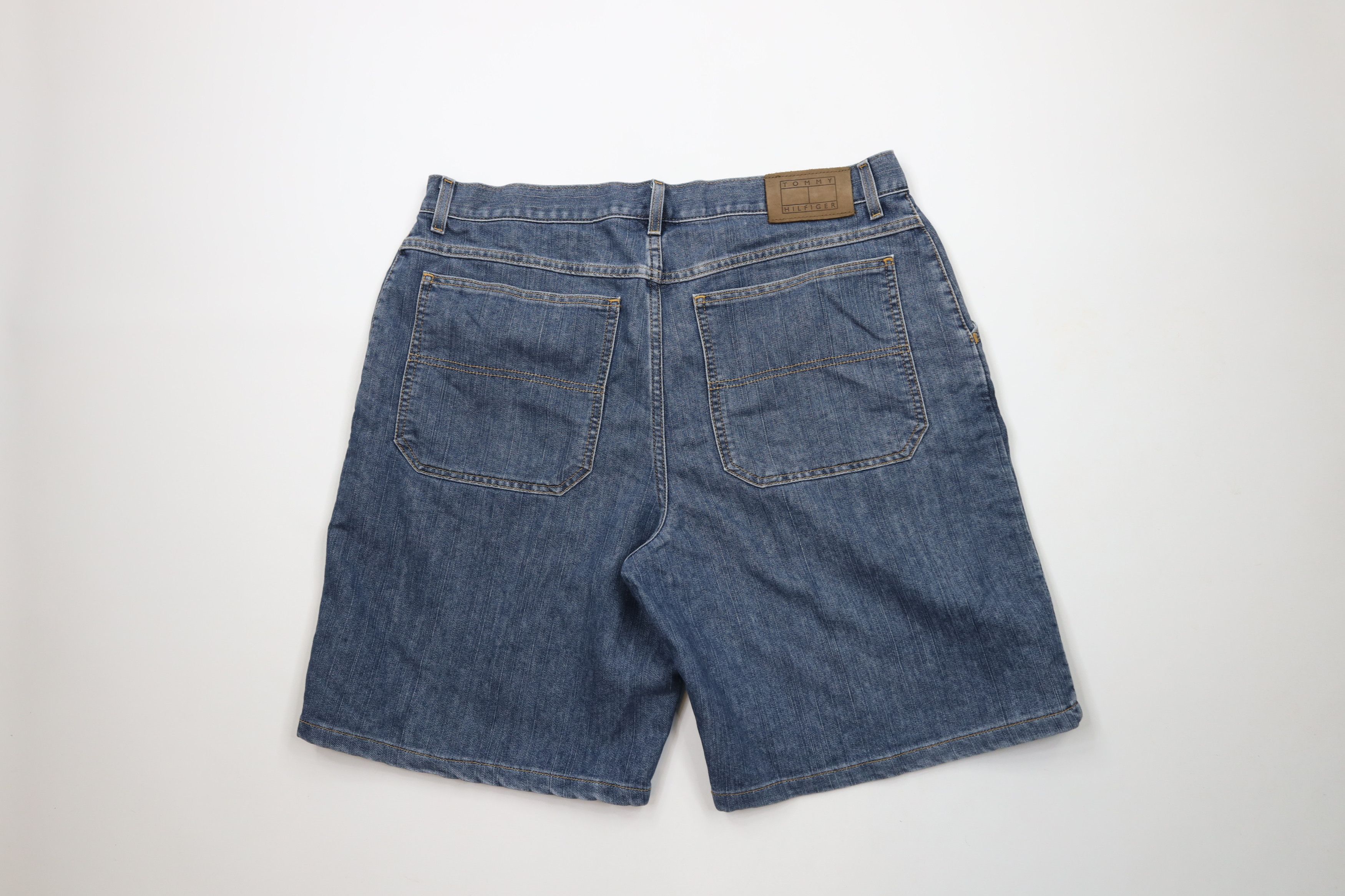Tommy Hilfiger × Vintage Vintage Y2K 2001 Tommy Hilfiger Baggy Fit Denim Jean Shorts Size US 38 / EU 54 - 10 Thumbnail