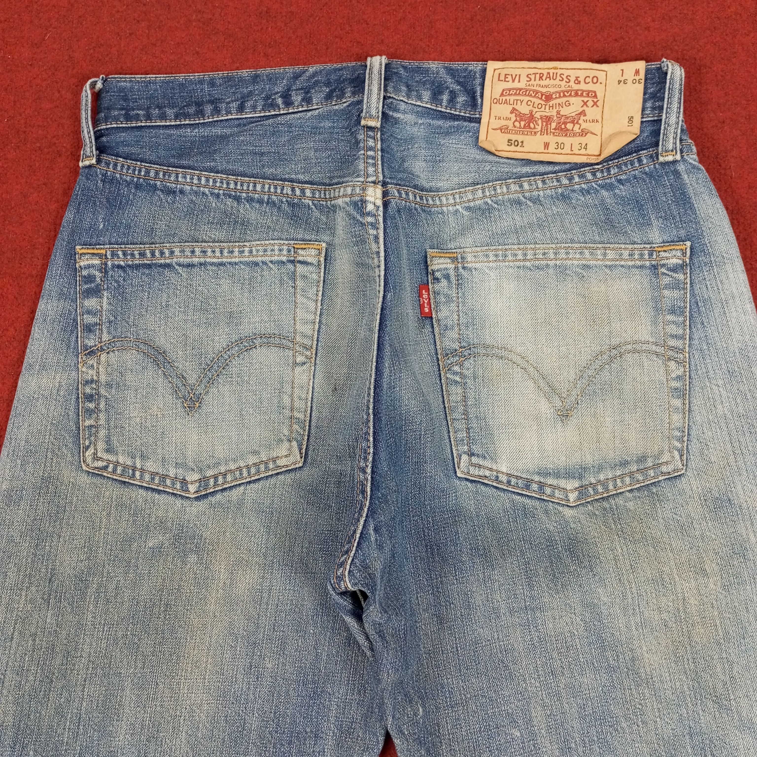 Levi's × Vintage Levis 501 Distressed Jeans Streetwear Style Size US 29 - 2 Thumbnail